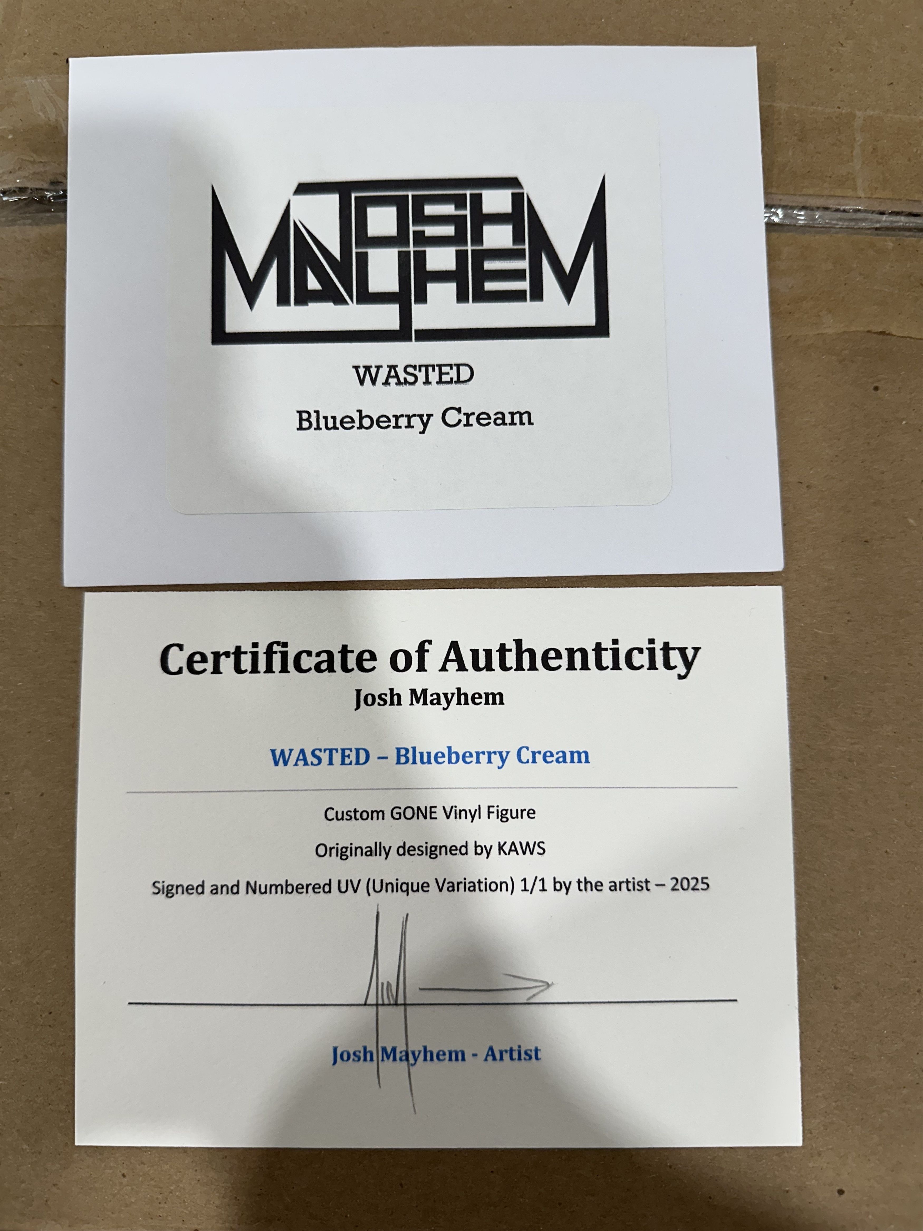 Kaws KAWS/Josh Mayhem - Wasted - Blueberry Cream - 1/1 Size ONE SIZE - 7 Thumbnail
