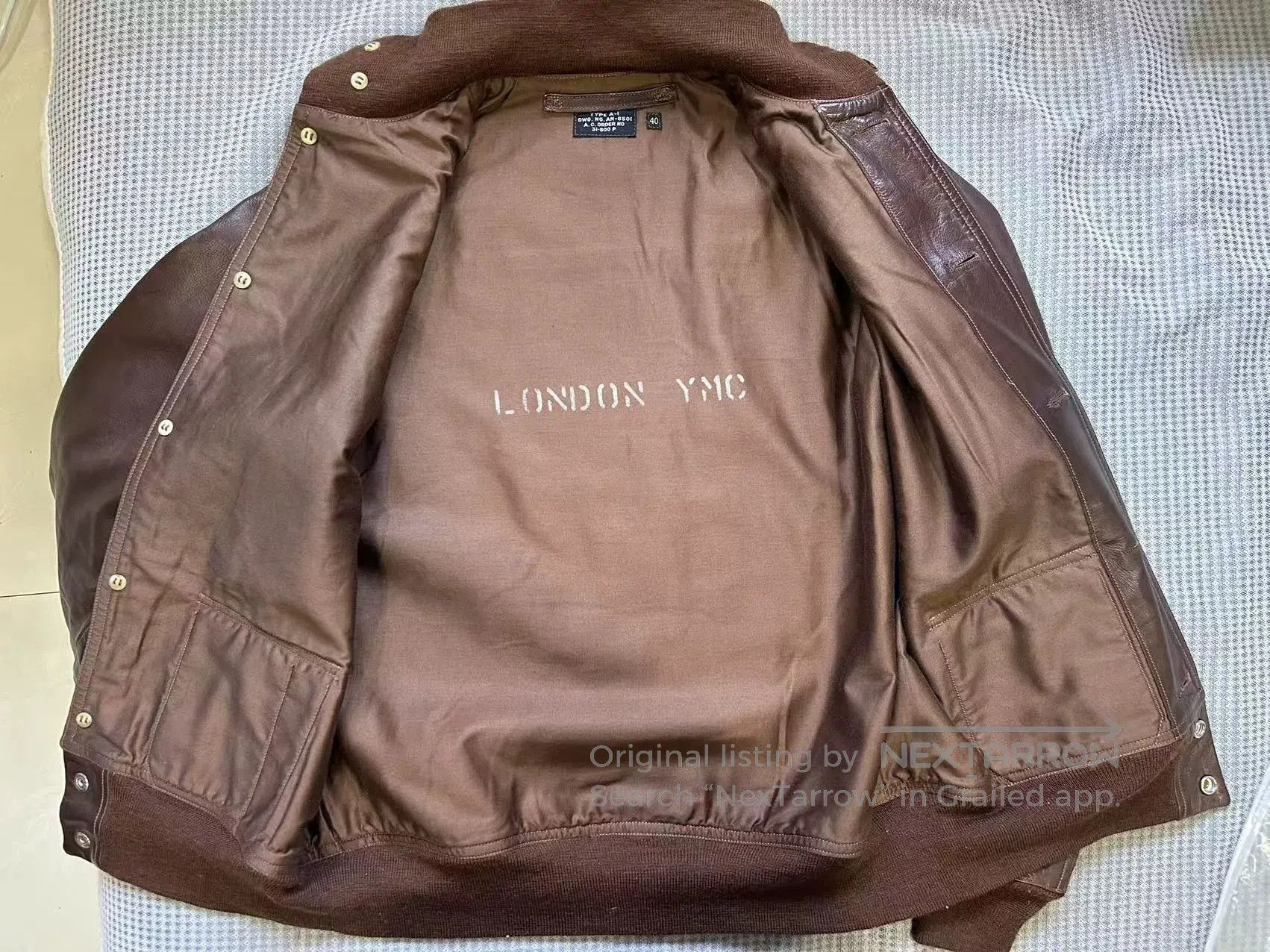 Eastman Leather Clothing eastman leather a1 bomber jacket in brown. Size US M / EU 48-50 / 2 - 3 Thumbnail