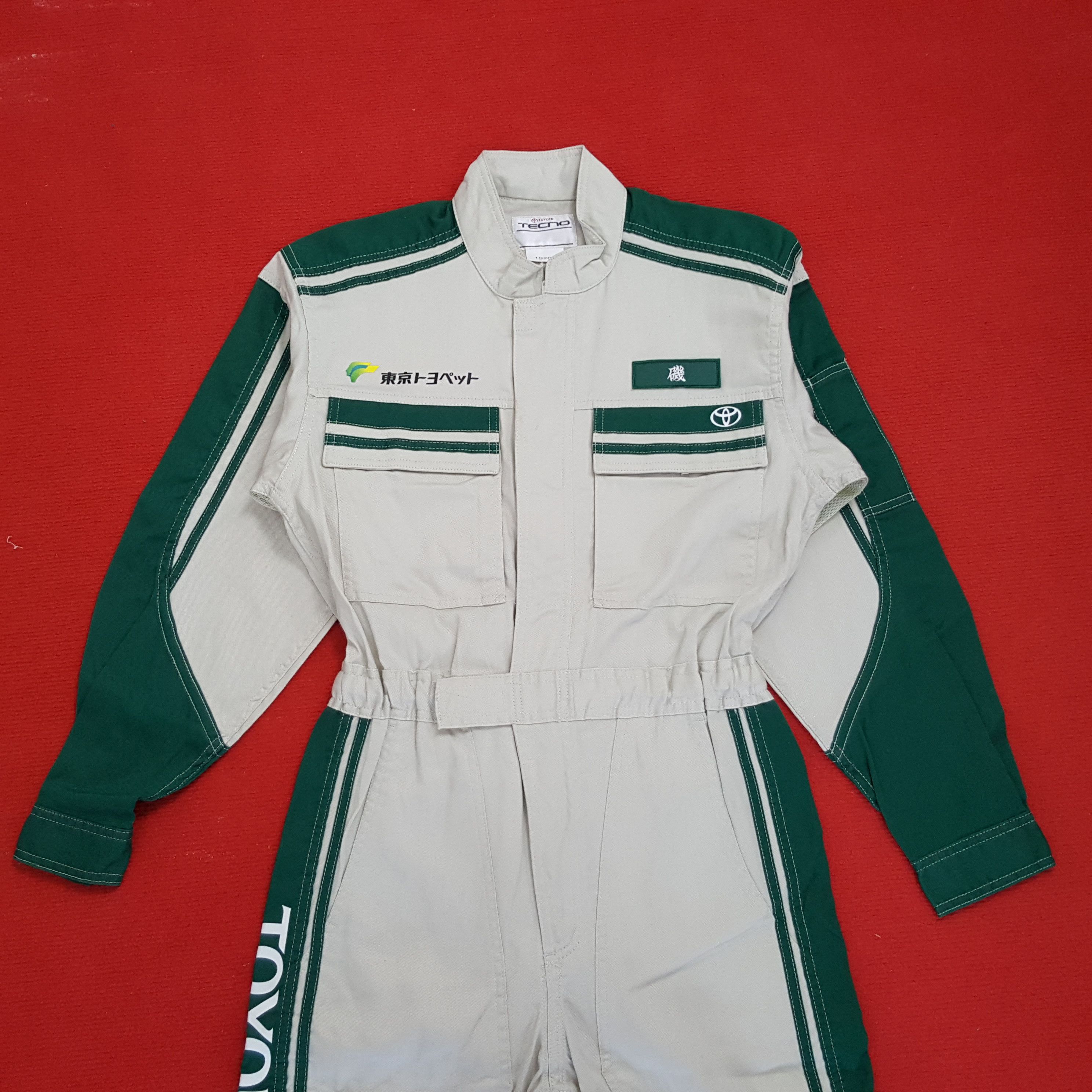 Japanese Brand × Vintage Toyopet Tecno Toyota Motorsports Racing Coverall Jacket Size US S / EU 44-46 / 1 - 6 Thumbnail