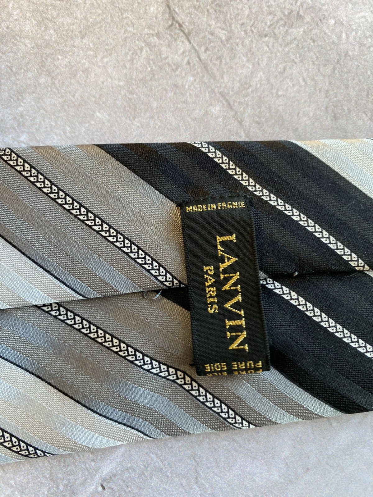 Designer × Lanvin Lanvin Paris Tie Vintage Luxury Made in France Monogram Logo Size ONE SIZE - 8 Thumbnail