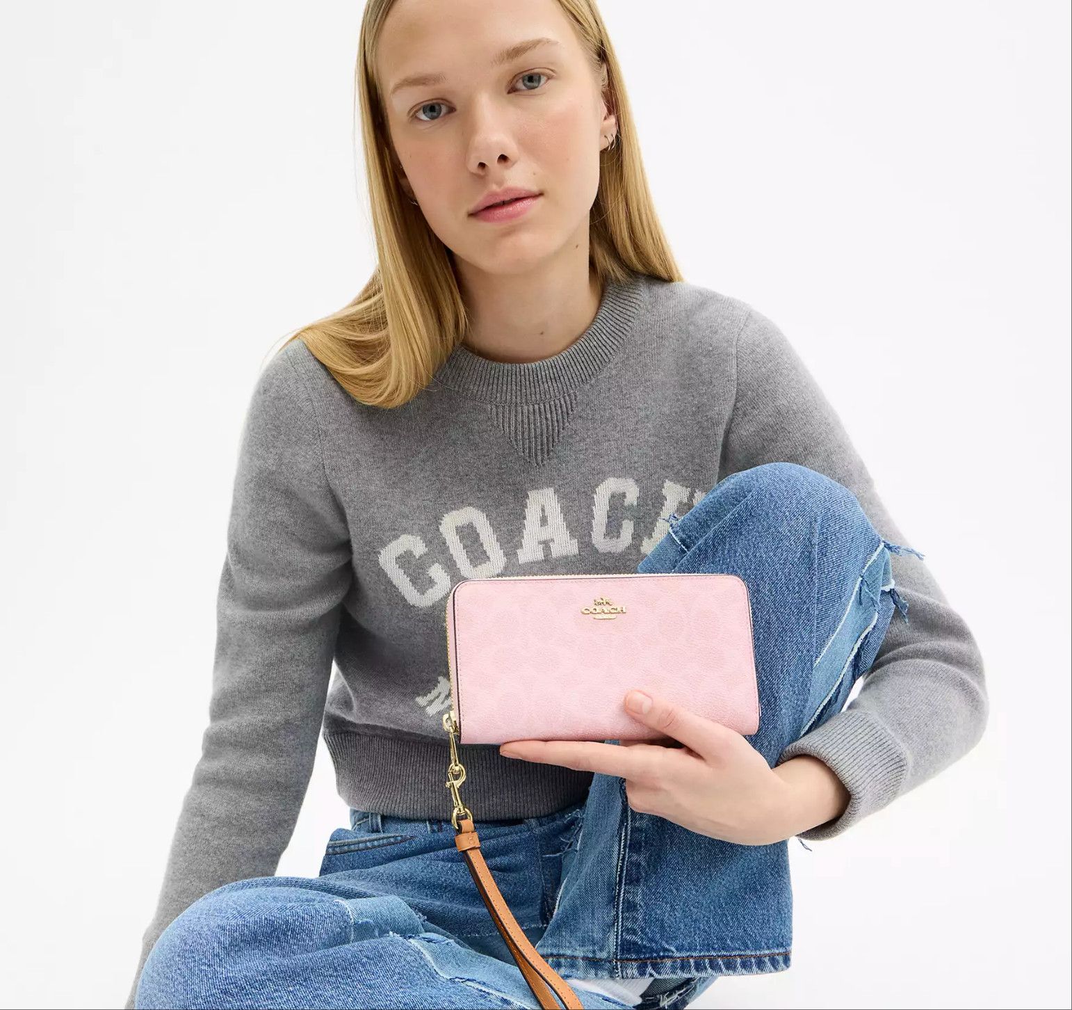 Coach Long Zip Around Wallet In Signature Canvas CEC20 Size ONE SIZE - 6 Thumbnail