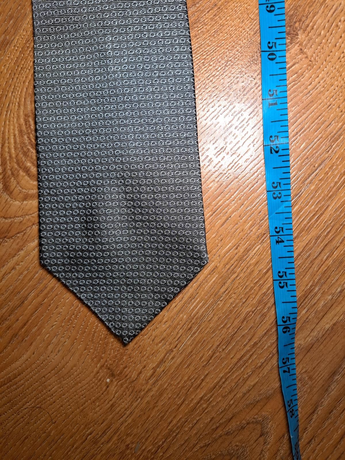 Polo Ralph Lauren Ralph Lauren Tie 100% Silk Handmade Silver Geometric Wide Size ONE SIZE - 7 Thumbnail