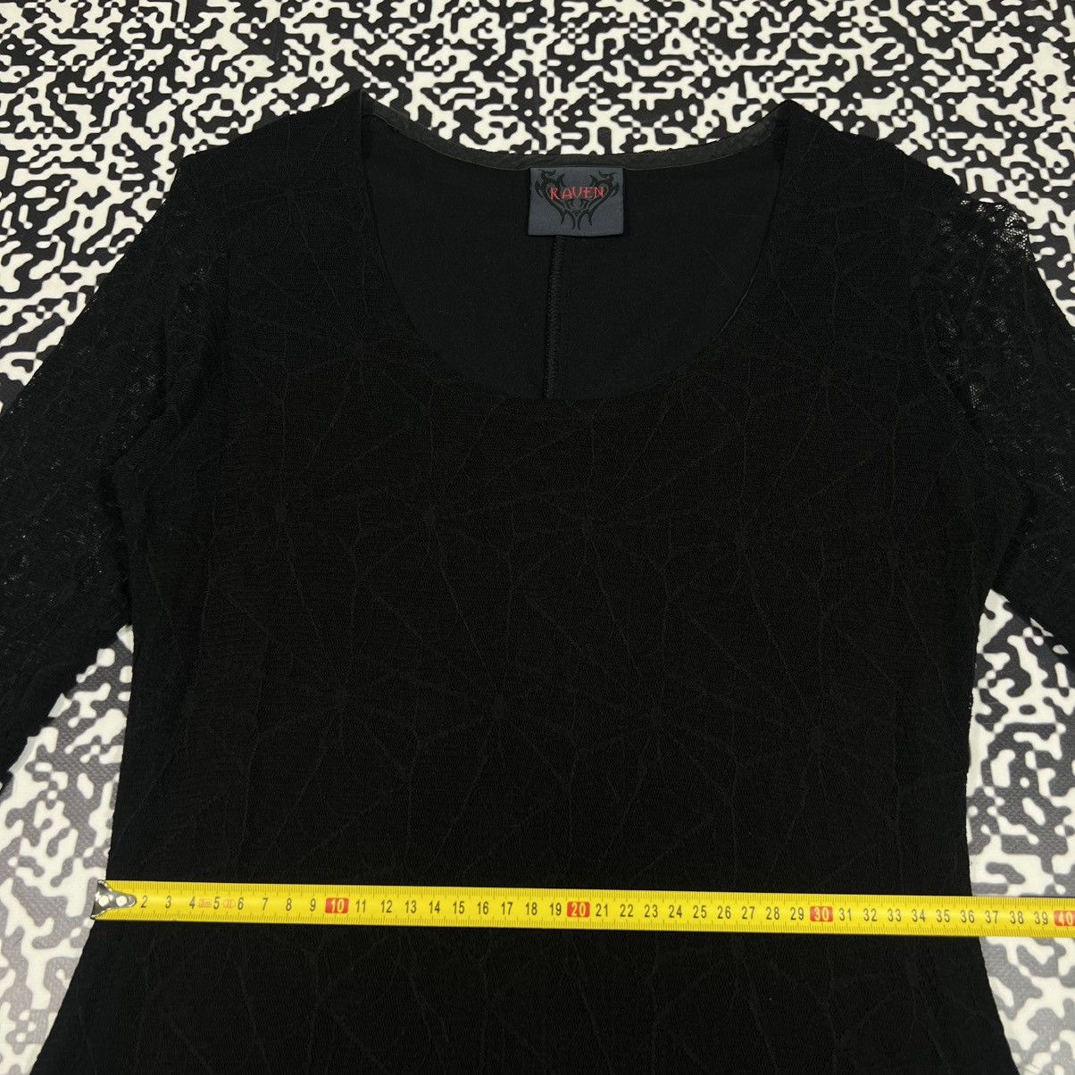 Japanese Brand Vintage Y2K Raven Gothic Opium Style Web Monogram Mesh Dress Size L / US 10 / IT 46 - 18 Thumbnail