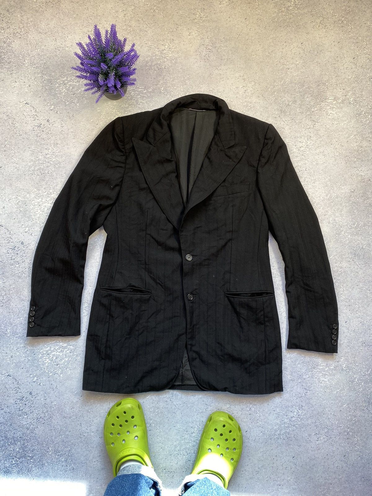 Ermenegildo Zegna Ermenegildo Zegna Black Men’s Blazer Jacket Made in Italy Size US M / EU 48-50 / 2 - 1 Thumbnail