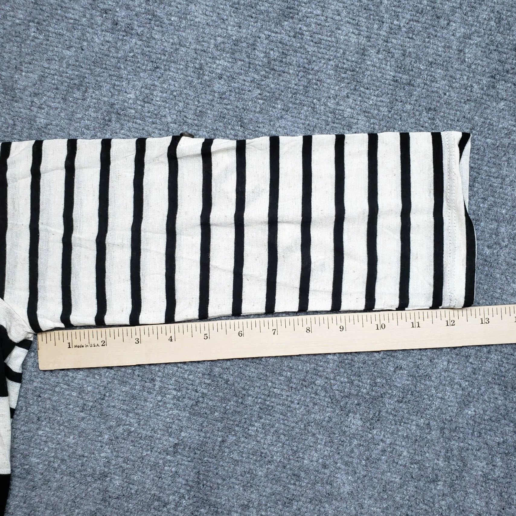 Vintage Rue21 Top Blouse Womens M Black White Stripe Round Neck 3/4 Sleeve Pullover New Size M / US 6-8 / IT 42-44 - 7 Thumbnail