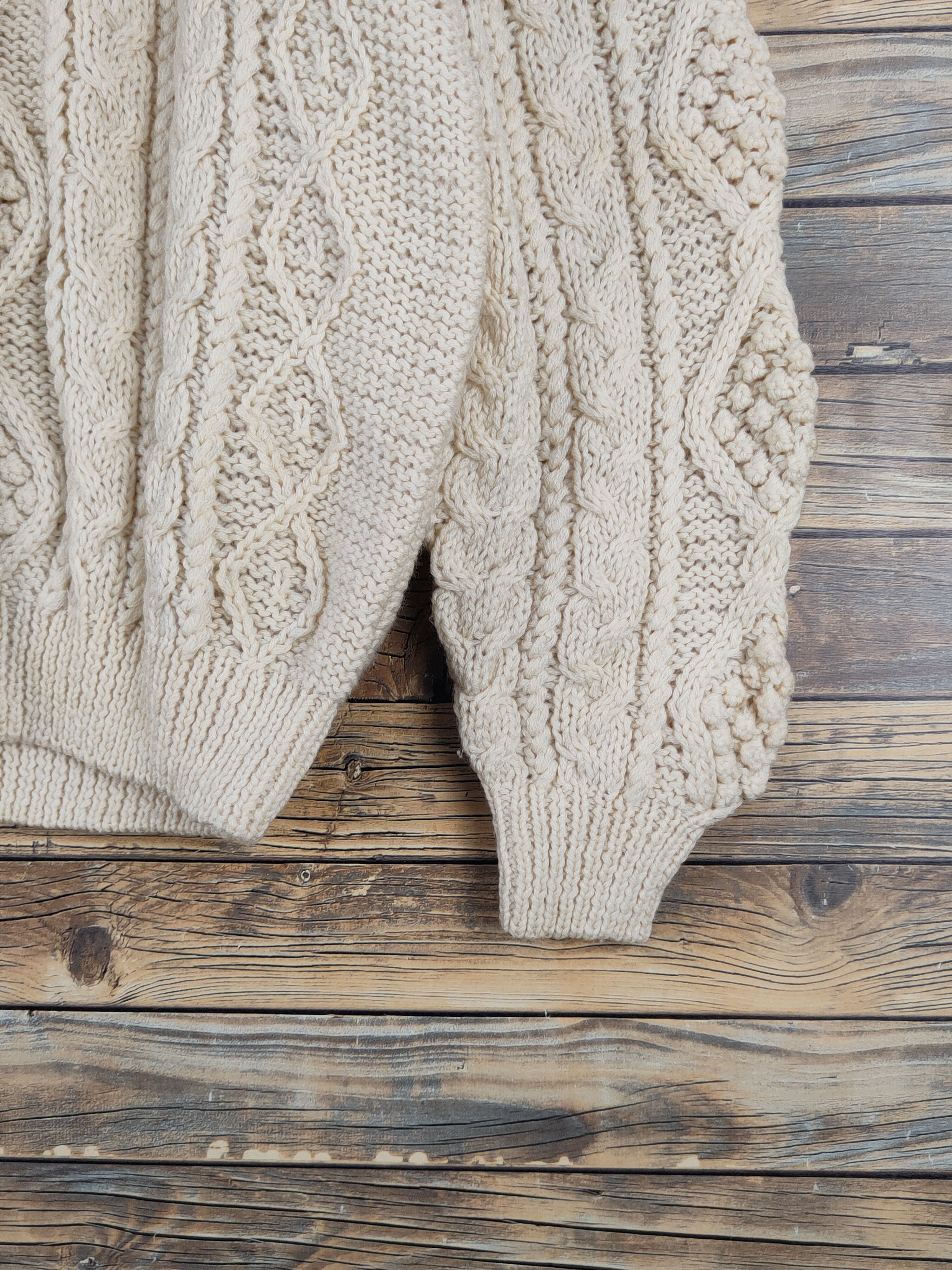 Vintage Gem Bony wool cable Knitwear Sweaters sweatshirt #W1558 Size US L / EU 52-54 / 3 - 6 Thumbnail