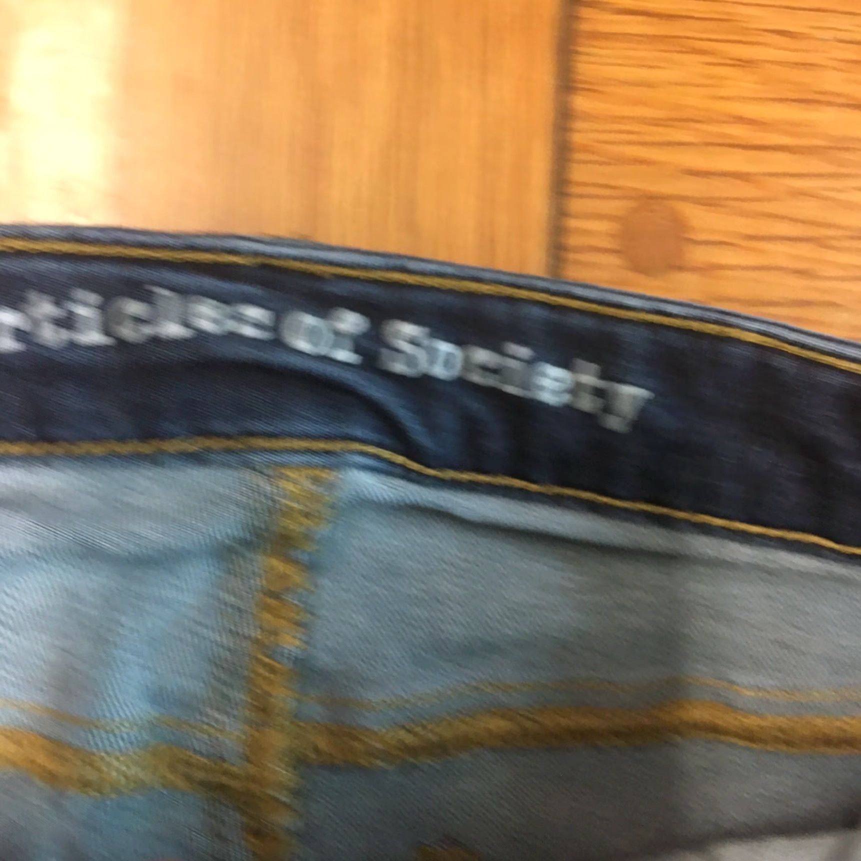 Vintage Articles Of Society Jeans Skinny Blue Denim Casual Stretch Size 24 Womens Size 42" / US 20 - 3 Thumbnail