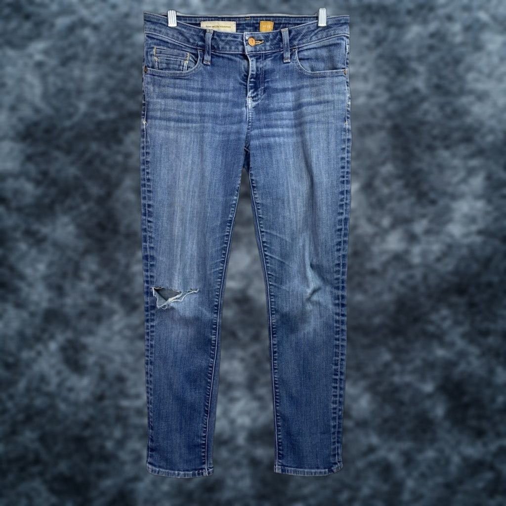 Anthropologie Anthropologie Pilcro No. 29 Jeans Women’s 29 Straight Leg Stretch Mid Rise Denim Blue 5-Pocket Design Slim Regular Womens Jeans Size 29" - 1 Thumbnail