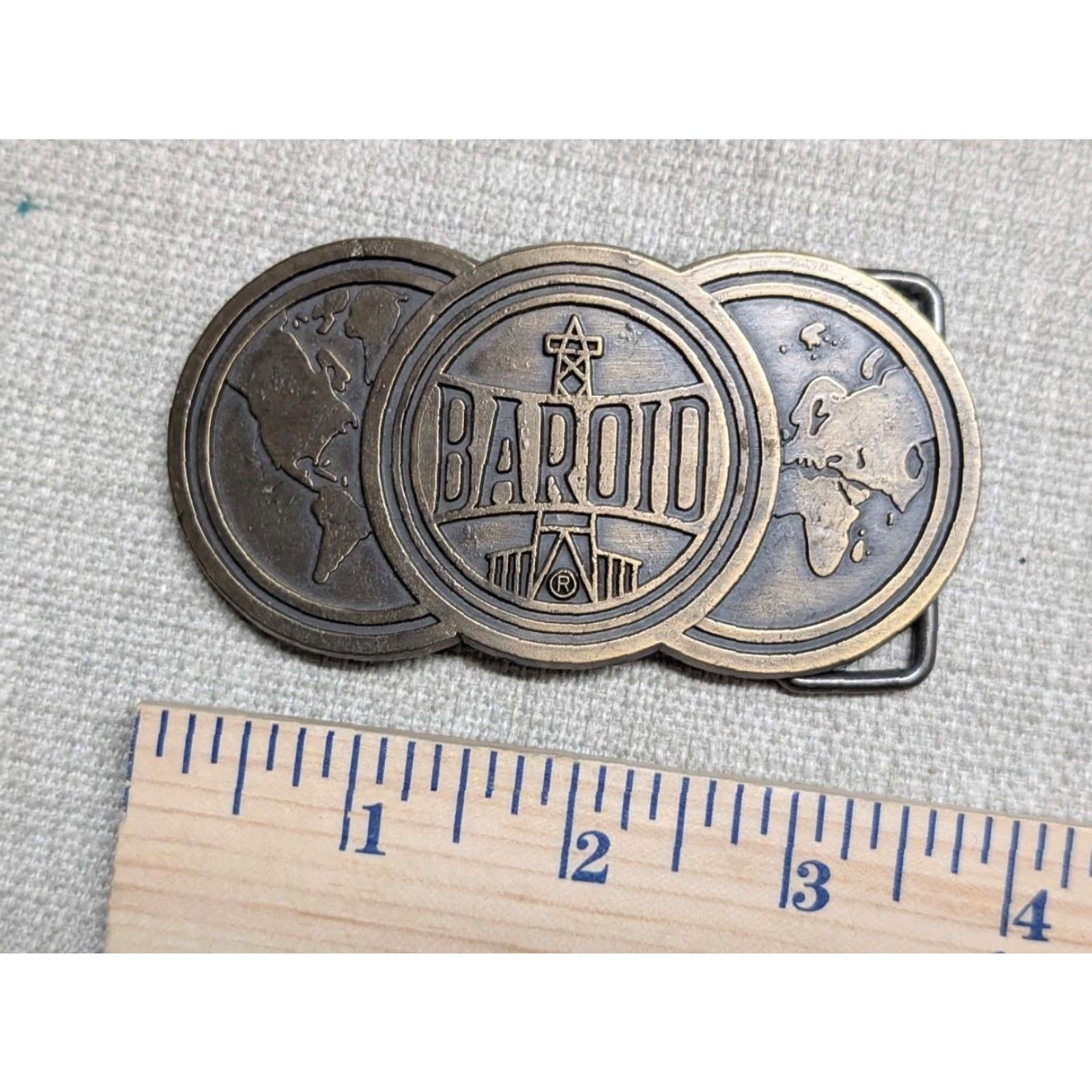 Vintage VINTAGE belt buckle OIL western brass cowboy drilling Size ONE SIZE - 6 Thumbnail