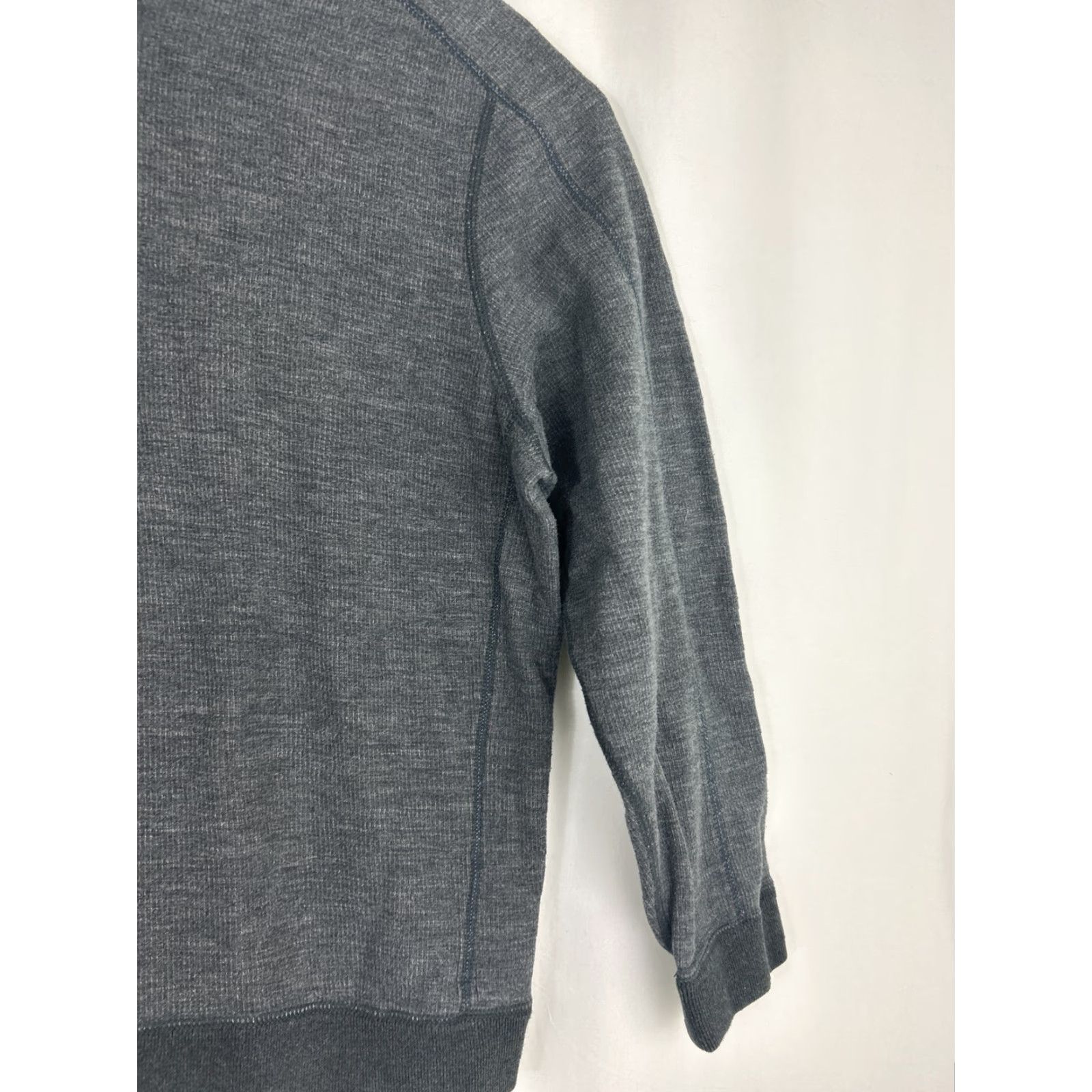 Tommy Bahama Tommy Bahama Mens Large Gray/Blue Reversible 1/4 Zip Pullover Cotton Blend Sweater - Long Sleeve Mock Neck Contacts: Casual Business Travel Size US L / EU 52-54 / 3 - 4 Thumbnail