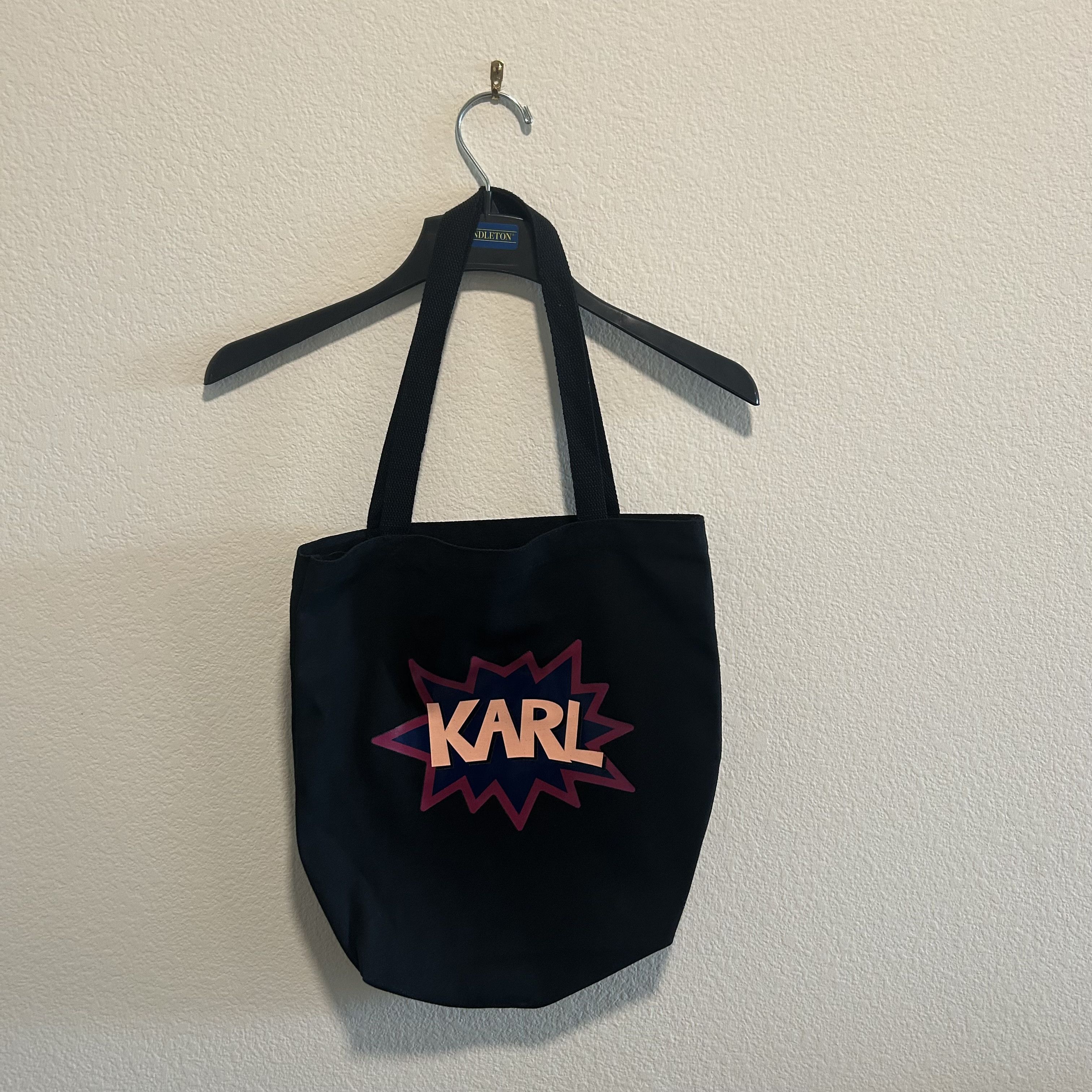 Karl Lagerfeld New Karl Lagerfield Logo Tote Bag in Black, Men's