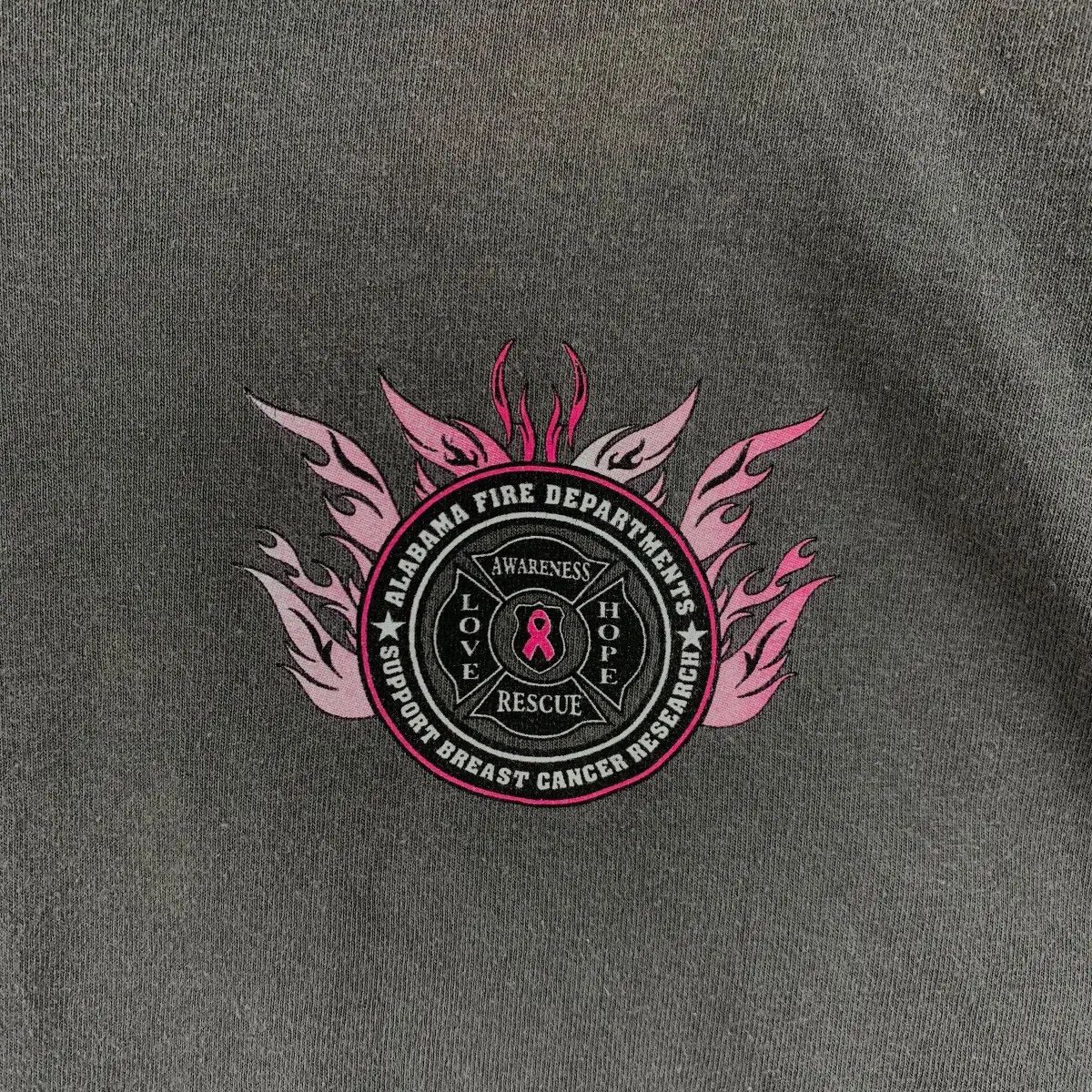 Vintage ALABASTER FIRE DEPARTMENT Pink Ribbon Project Tee Shirt Size M / US 6-8 / IT 42-44 - 4 Thumbnail
