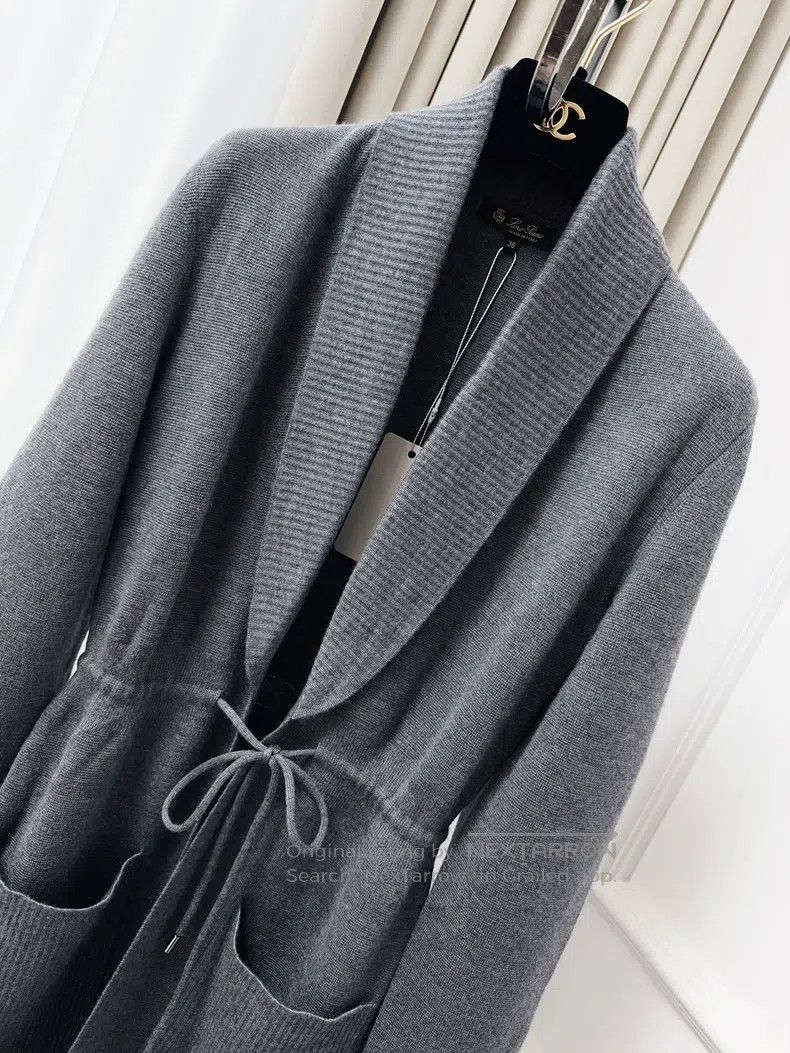 Loro Piana Loro Piana Dark Gray Cashmere and Silk Long Cardigan Size XXS / US 00 / IT 34 - 4 Thumbnail