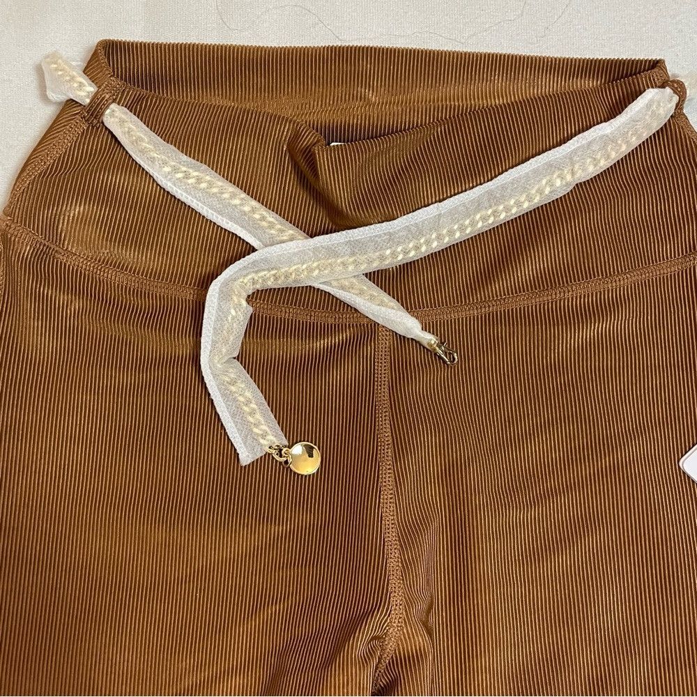 WeWoreWhat NWT New WeWoreWhat Chain High Rise Rib Brown Leggings Size Size 30" / US 8 / IT 44 - 7 Thumbnail