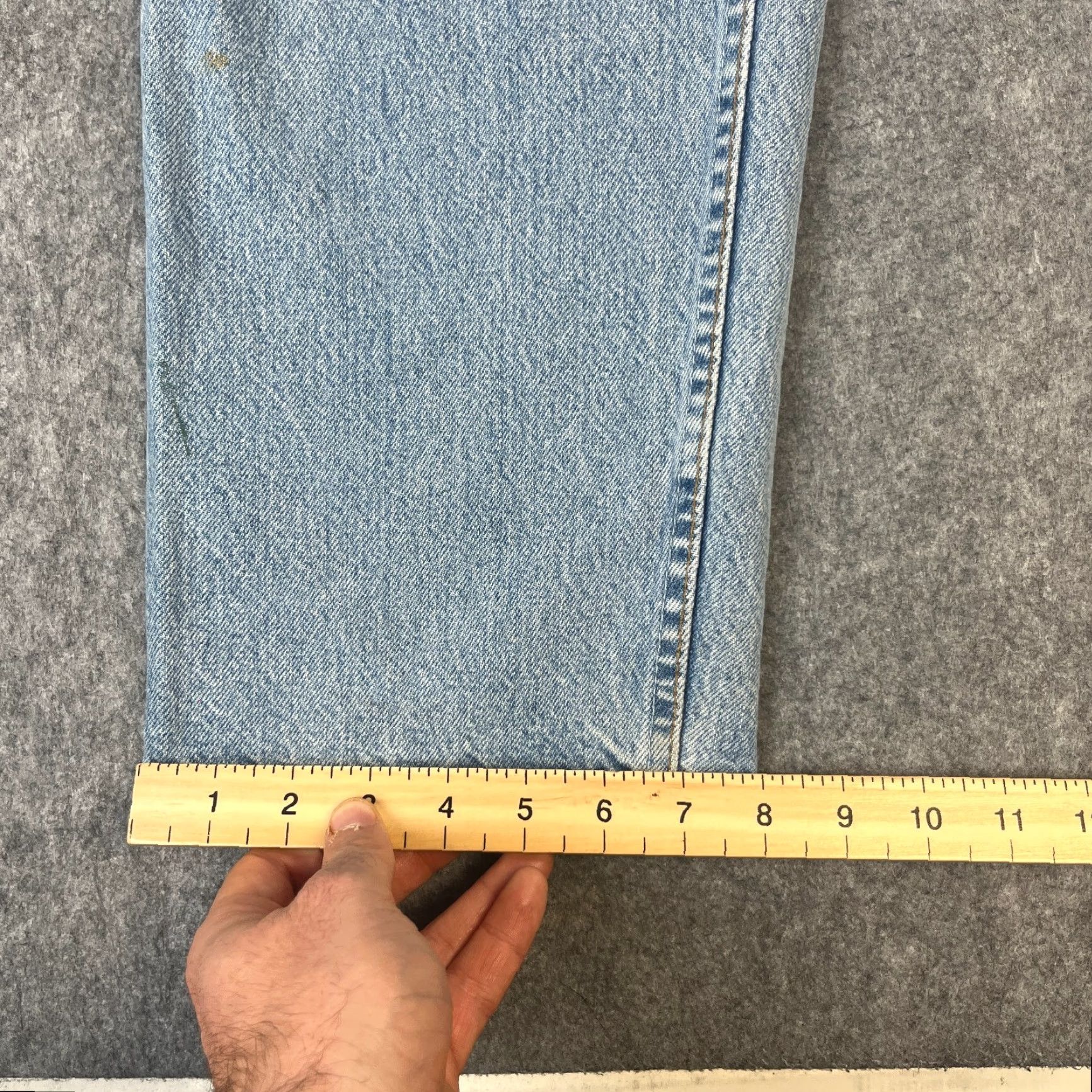 Levi's VINTAGE Levi's 618 Jeans Mens Regular Straight 31 Light Wash Blue 90s UK Made Jeans Size US 31 - 4 Thumbnail