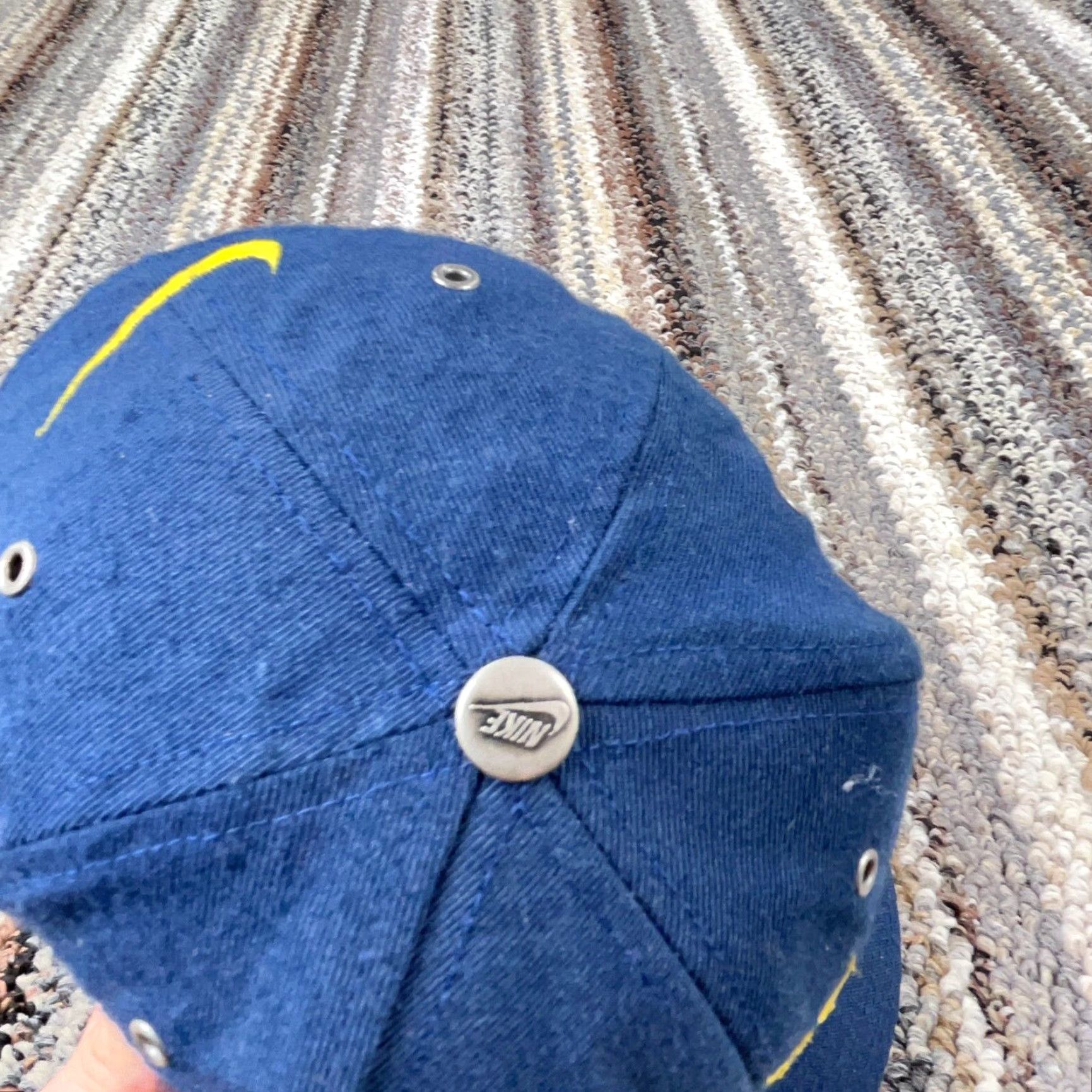 Nike VINTAGE Nike Baseball Cap Hat Snapback Men Adjustable Blue 90s Sports Logo Outdoor Size ONE SIZE - 5 Thumbnail