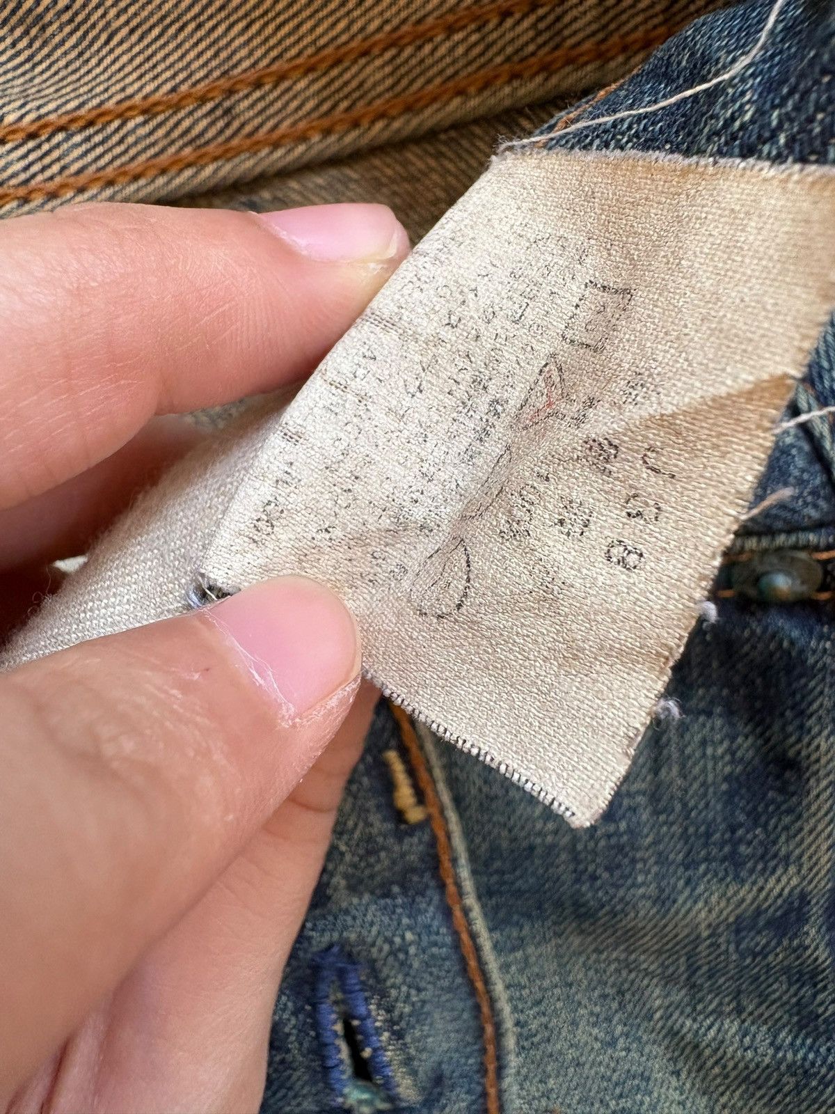 Levi's Vintage 90s Levis 503 Rusty Mud Wash Ripped Loose Jeans Size US 27 - 11 Thumbnail
