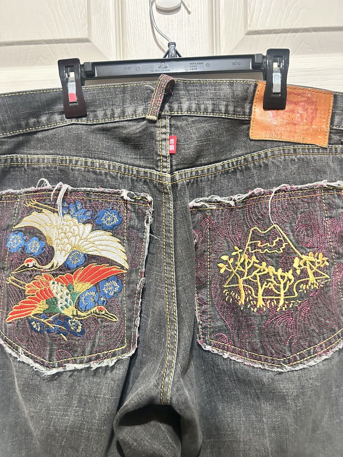 Japanese Brand Vintage Japanese Washed Denim Ed Hardy Styled Size US 33 - 4 Thumbnail