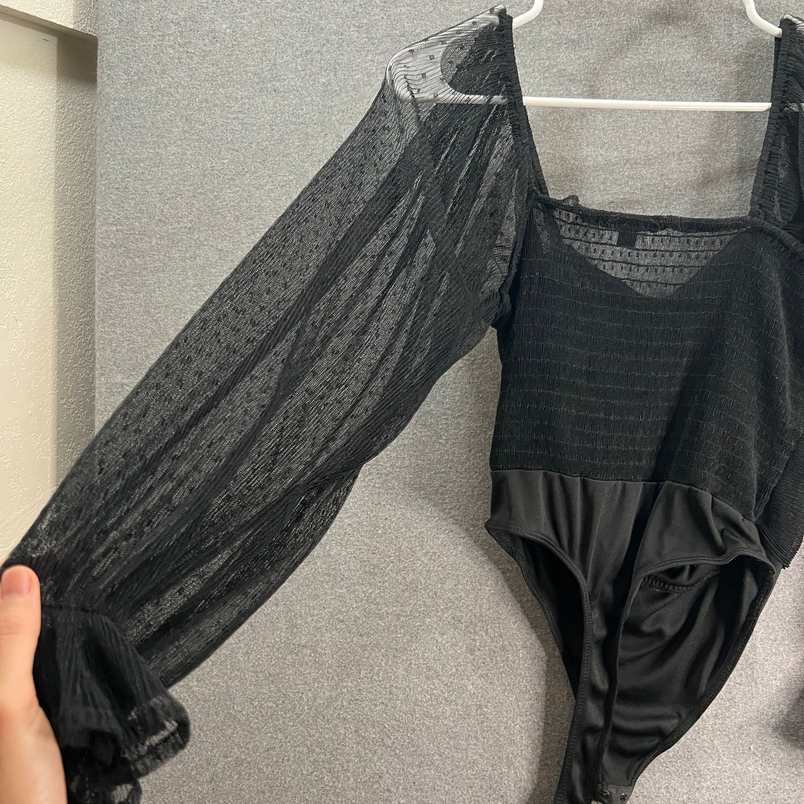 Other Blashe Black Sheer Mesh Bodysuit Top Women Small Black Size S / US 4 / IT 40 - 4 Thumbnail
