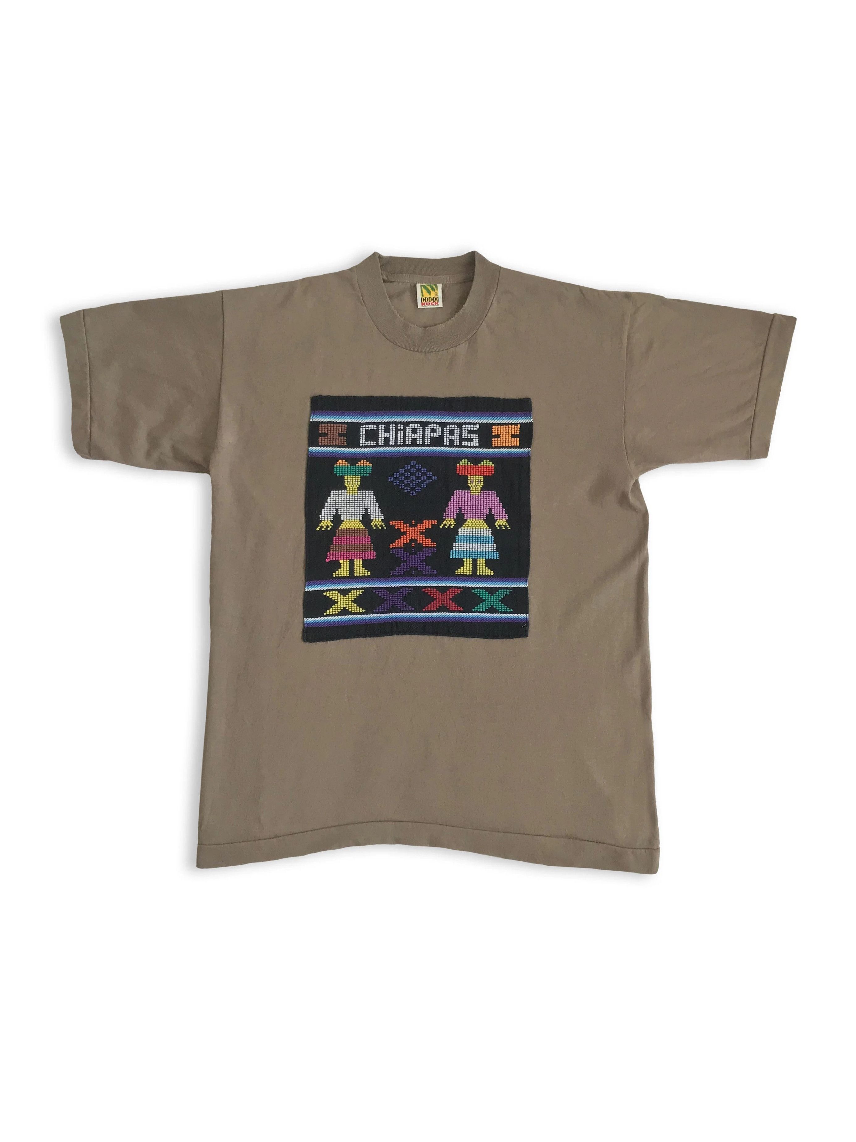 Vintage 90s CHIAPS T shirt Tee Single Stitch / Mexico Embroidery Size US M / EU 48-50 / 2 - 1 Thumbnail