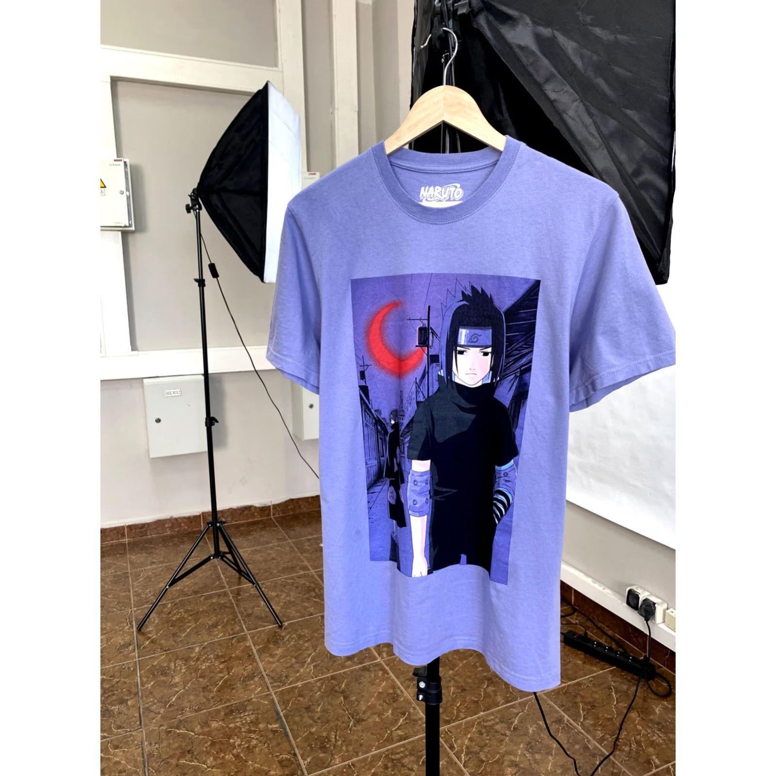 Gildan VINTAGE Naruto Sasuke Anime T-Shirt Men M Purple Violet Retro Y2K Size US M / EU 48-50 / 2 - 2 Thumbnail