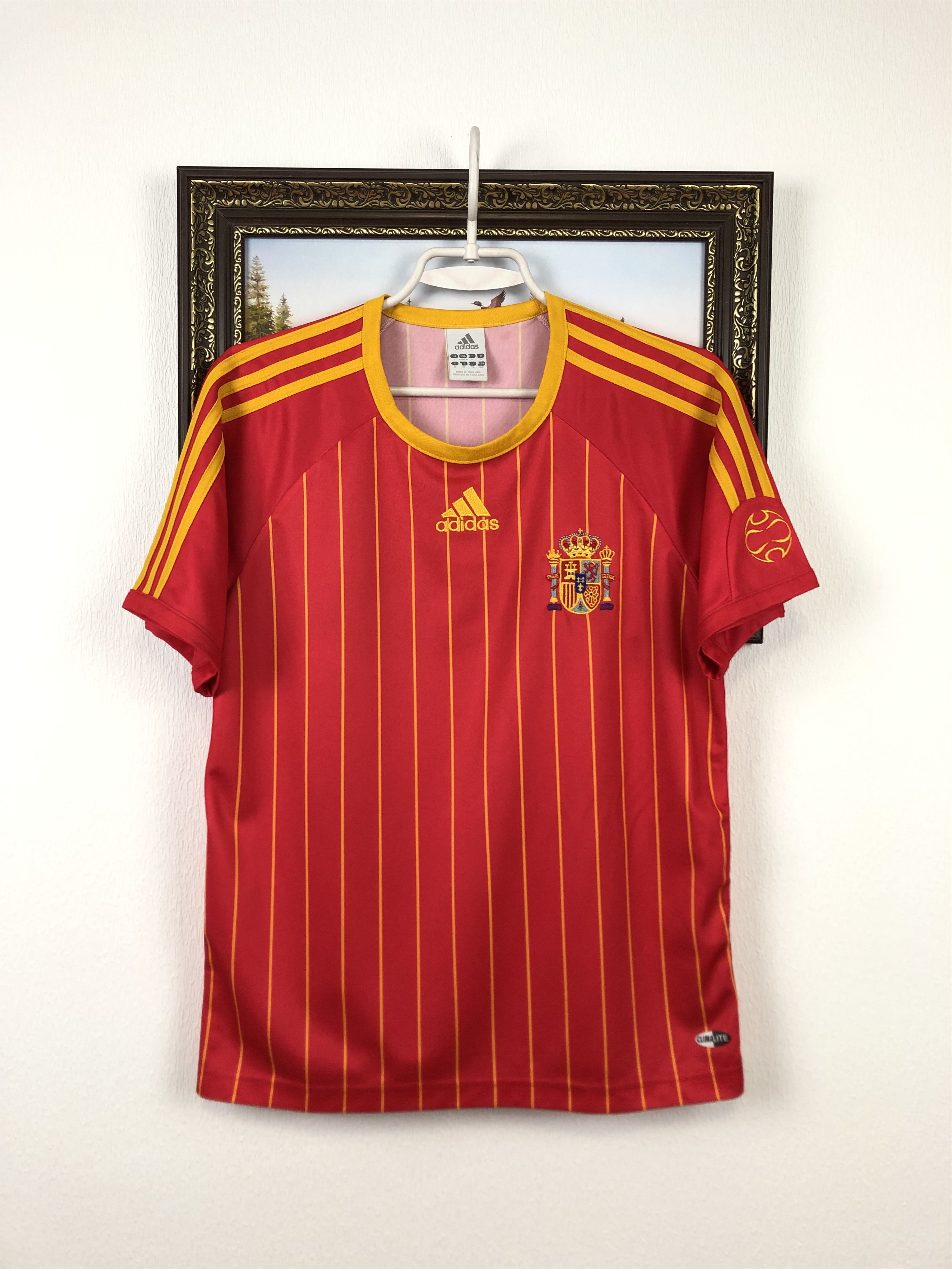 Adidas Spain Home football shirt 2005 Soccer Adidas Jersey Rare Size US S / EU 44-46 / 1 - 1 Thumbnail