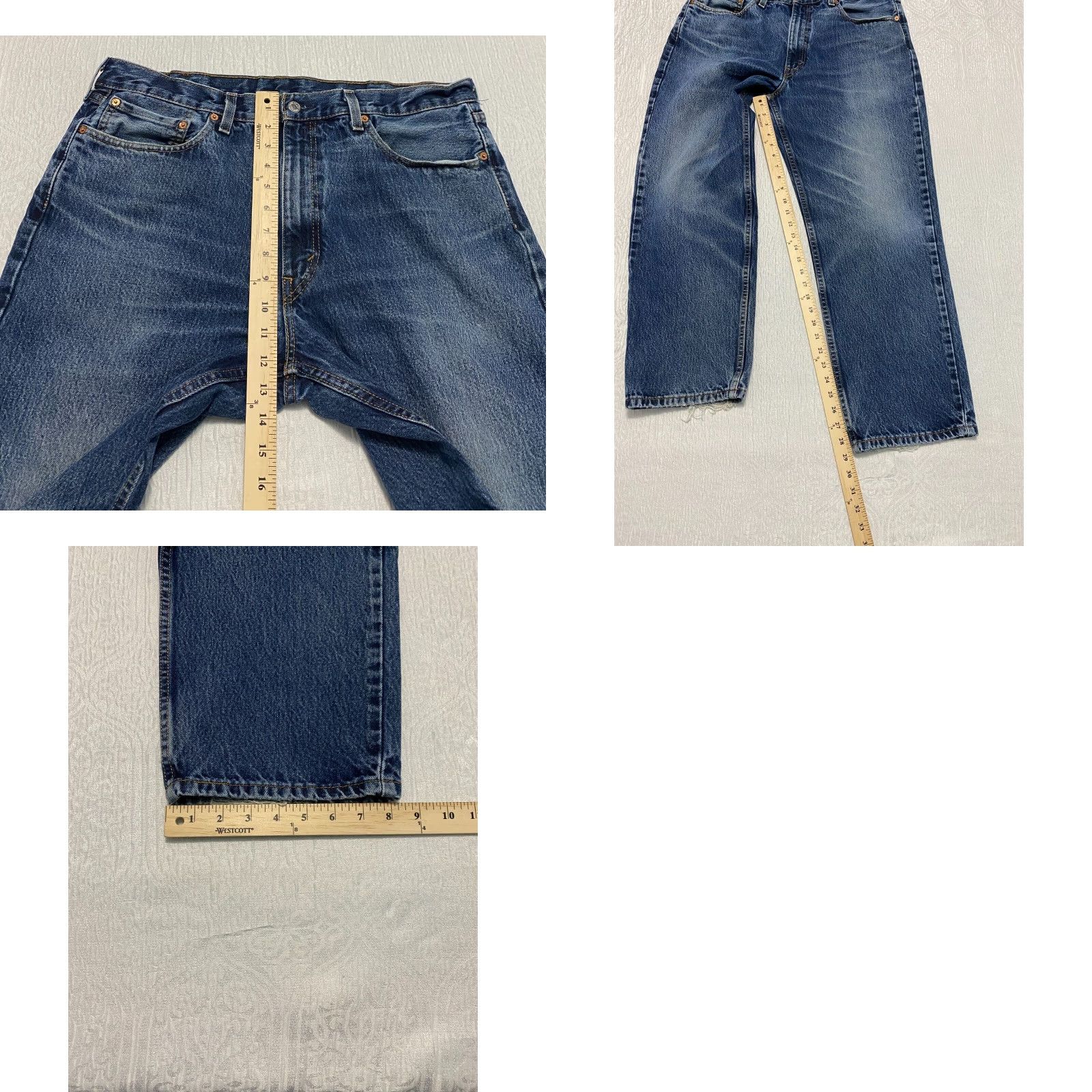 Levi's VINTAGE Levis 550 Relaxed Fit Jeans Mens 38x30 Blue Straight Whiskers Denim 5-Pocket Levi's 550 Straight Size US 38 / EU 54 - 8 Thumbnail