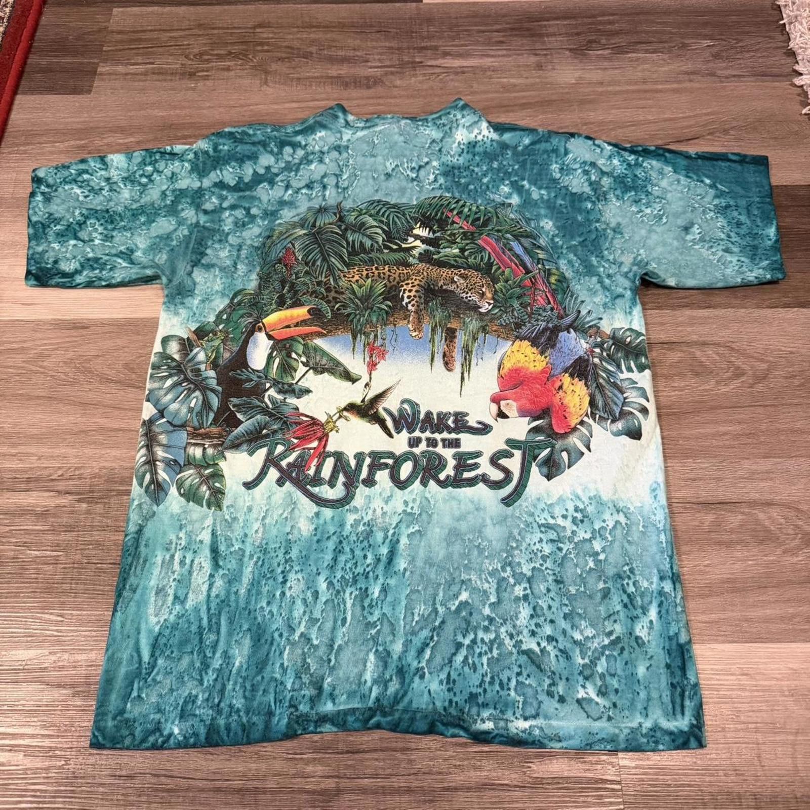 Other vintage wake up to the rainforest all over print t shirt L Size US L / EU 52-54 / 3 - 5 Thumbnail