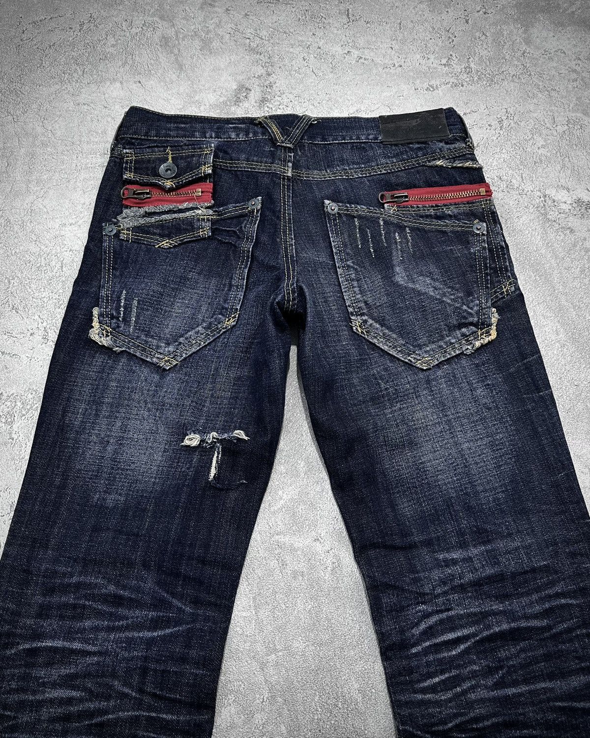 Japanese Brand 00's Russ-k Distressed Flare Jeans Lgb Acne Studios Style Size US 30 / EU 46 - 7 Thumbnail
