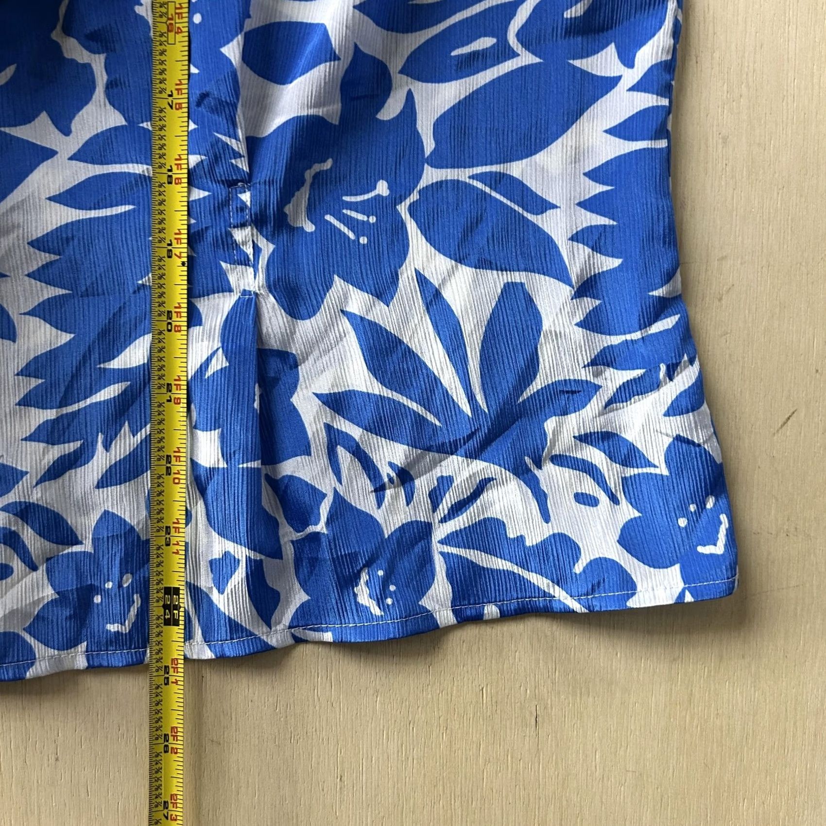Vintage VINTAGE Karen Scott Button Up Shirt Womens 16 Blue Floral Tropical Short Sleeve Size XXL / US 16-18 / IT 52-54 - 4 Thumbnail