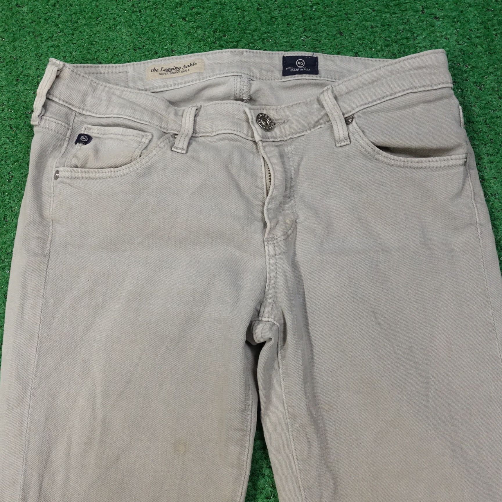 Vintage Adriano Goldschmied Women's Gray Skinny Jeans - Size 26 Regular Denim Pants Fall Summer Season Size 26" / US 2 / IT 38 - 2 Thumbnail