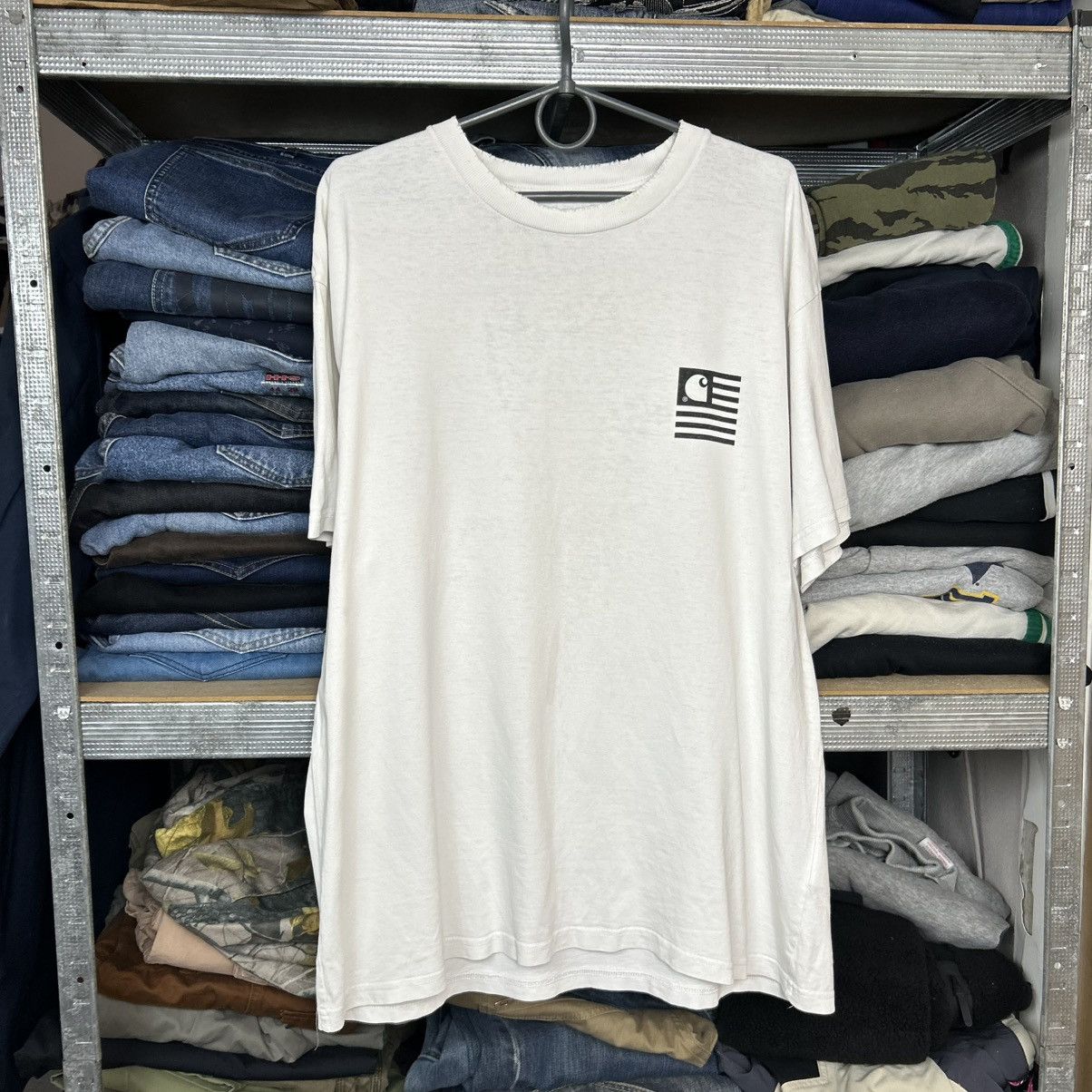 Carhartt Mens Carhartt Wip Big logo Distressed style y2k tee Size US L / EU 52-54 / 3 - 5 Thumbnail
