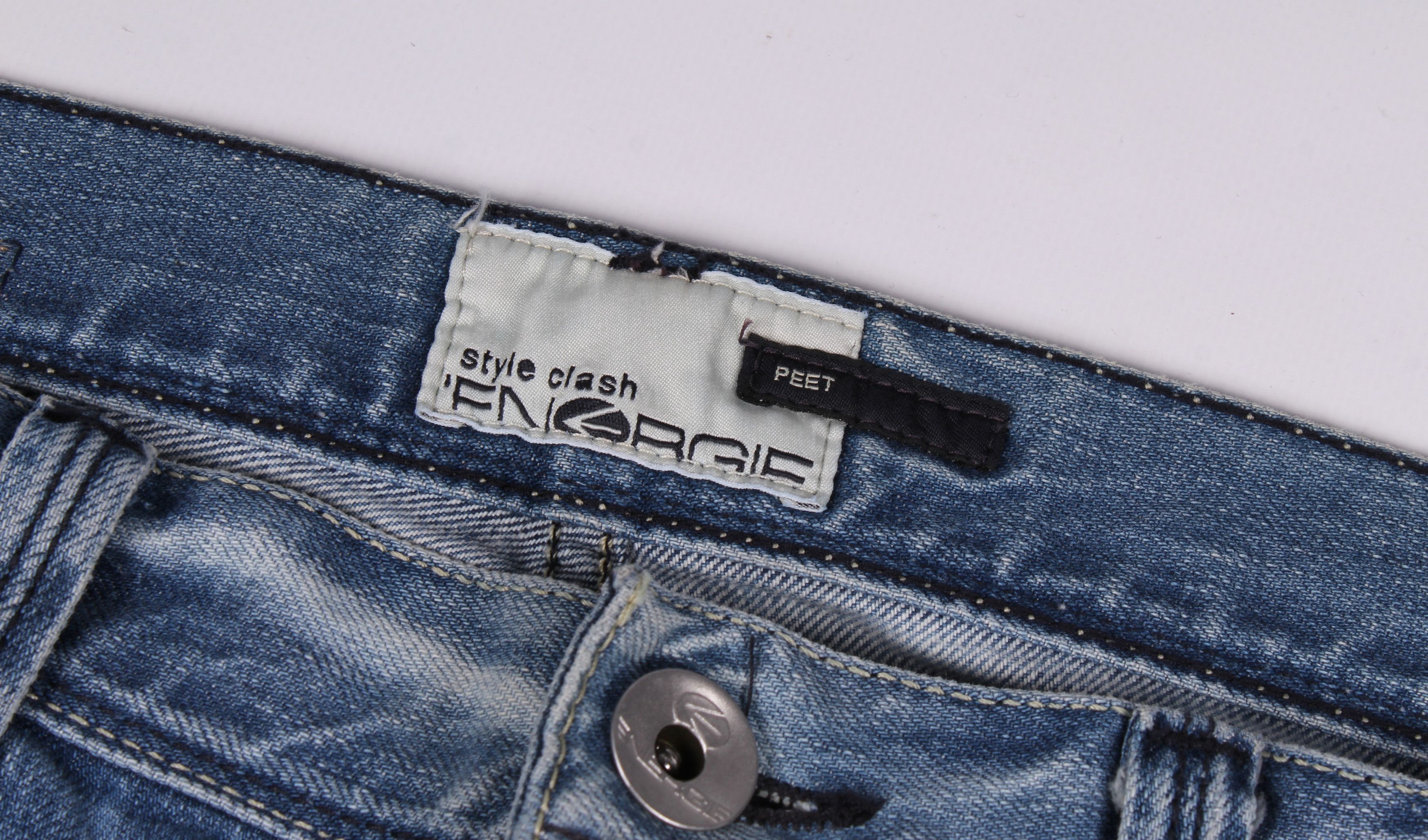Energie Energie Y2K Distressed Painted Denim Jeans Size US 32 / EU 48 - 4 Thumbnail