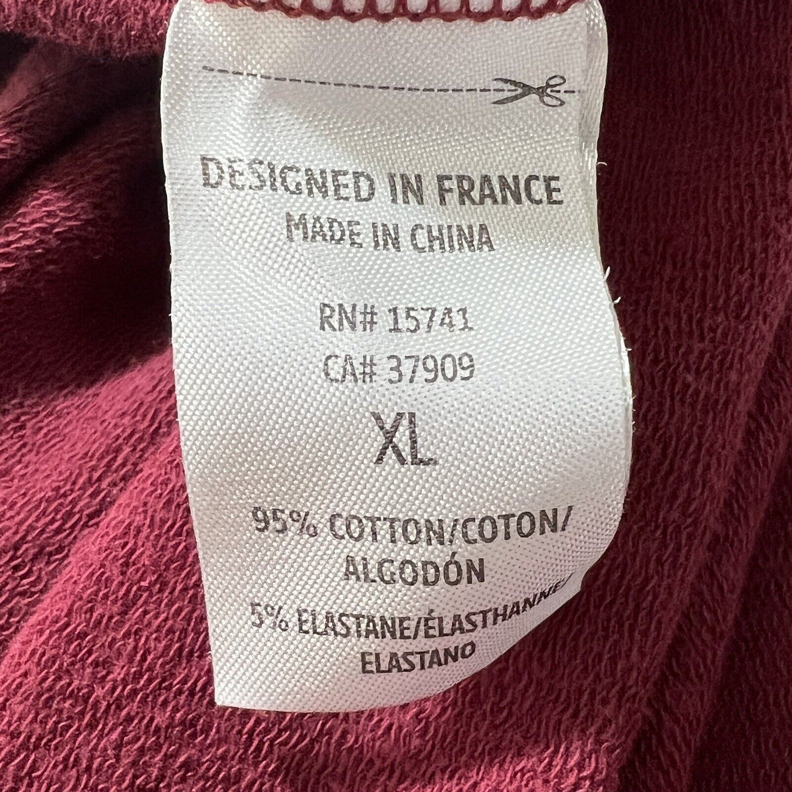 Lacoste Lacoste Sleepwear XL Crewneck Sweatshirt Maroon Loungewear Size US XL / EU 56 / 4 - 4 Thumbnail