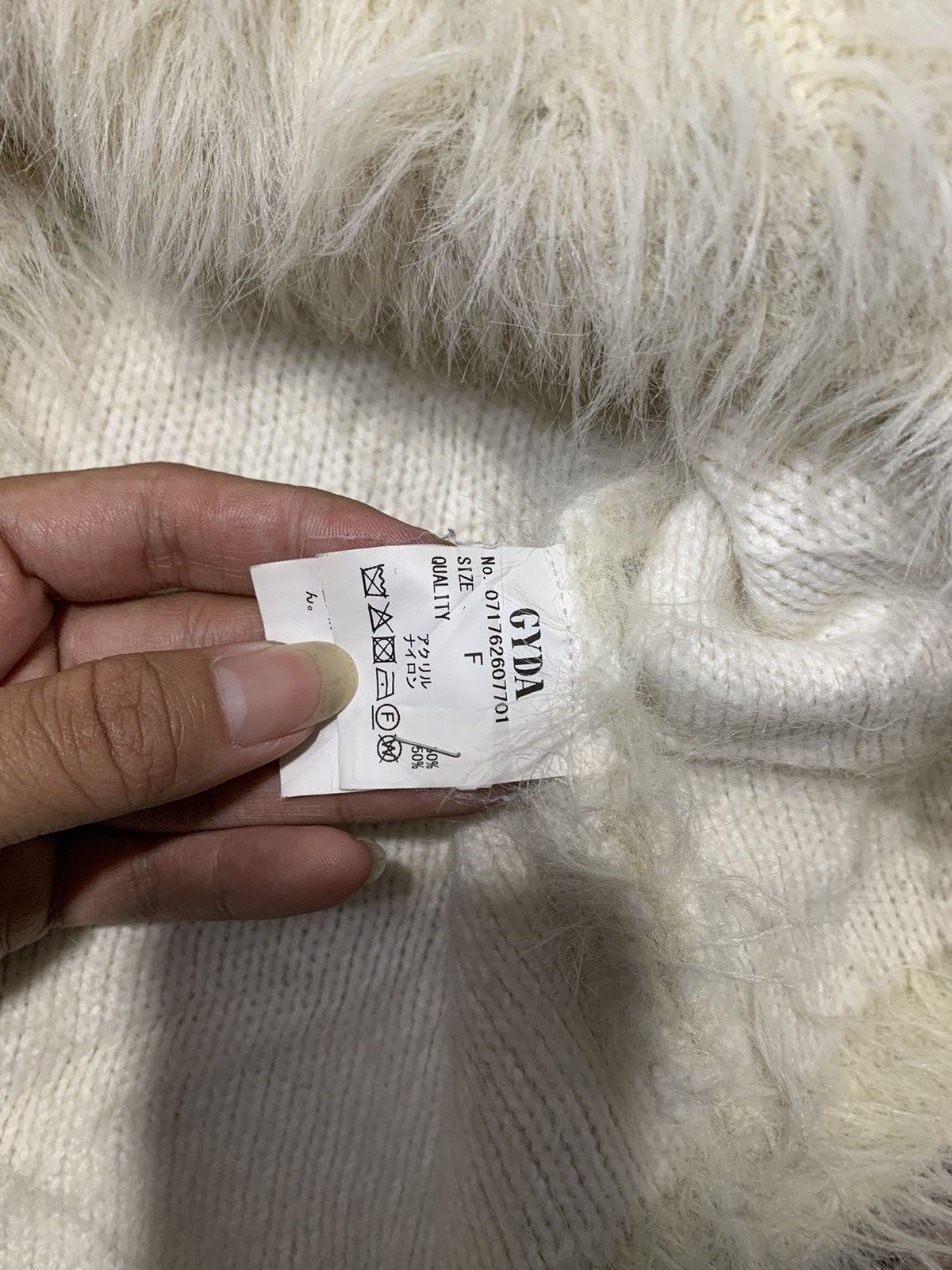 Hysteric Glamour × Japanese Brand Fuzzy Mohair Cropped Kurt Cobain Style Size US M / EU 48-50 / 2 - 4 Thumbnail