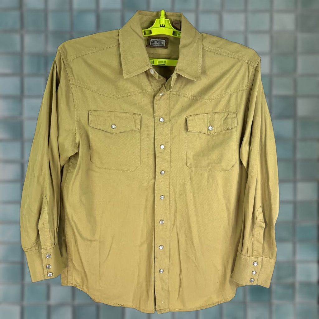 Vintage C.E. Schmidt Workwear Long Sleeve Button-Up Shirt Men's Size M Brown Denim Size US M / EU 48-50 / 2 - 1 Thumbnail