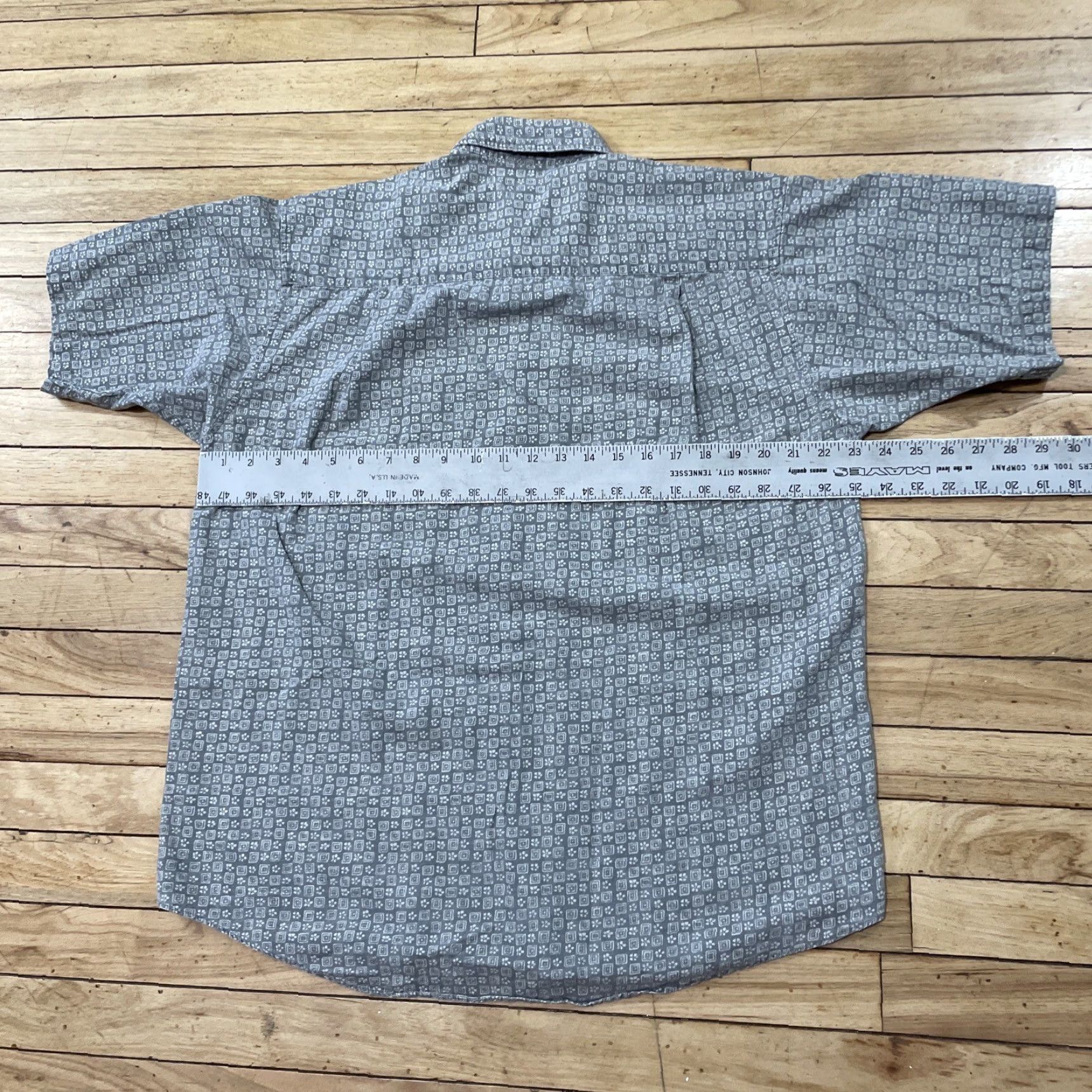 Cherokee VINTAGE Cherokee Button-Up Shirt Men M Gray Western Geometric Floral Retro Grandpa Shirt Size US M / EU 48-50 / 2 - 5 Thumbnail