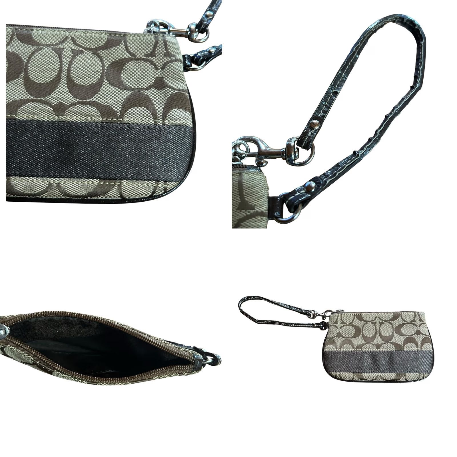 Coach Coach Signature Avary Wristlet Wallet Small Brown Jacquard Monogram Women's Read Size ONE SIZE - 9 Thumbnail