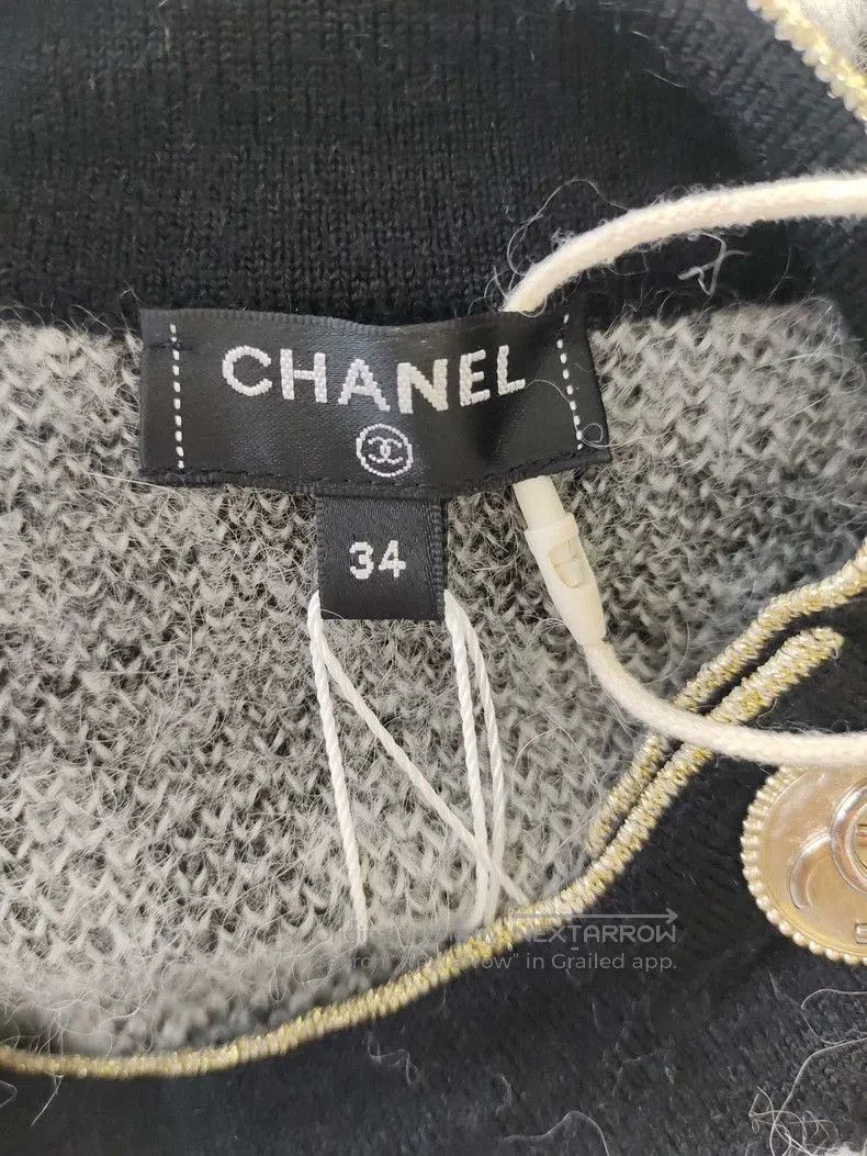 Chanel Chanel Black White Mohair Sweater. Size US XS / EU 42 / 0 - 3 Thumbnail