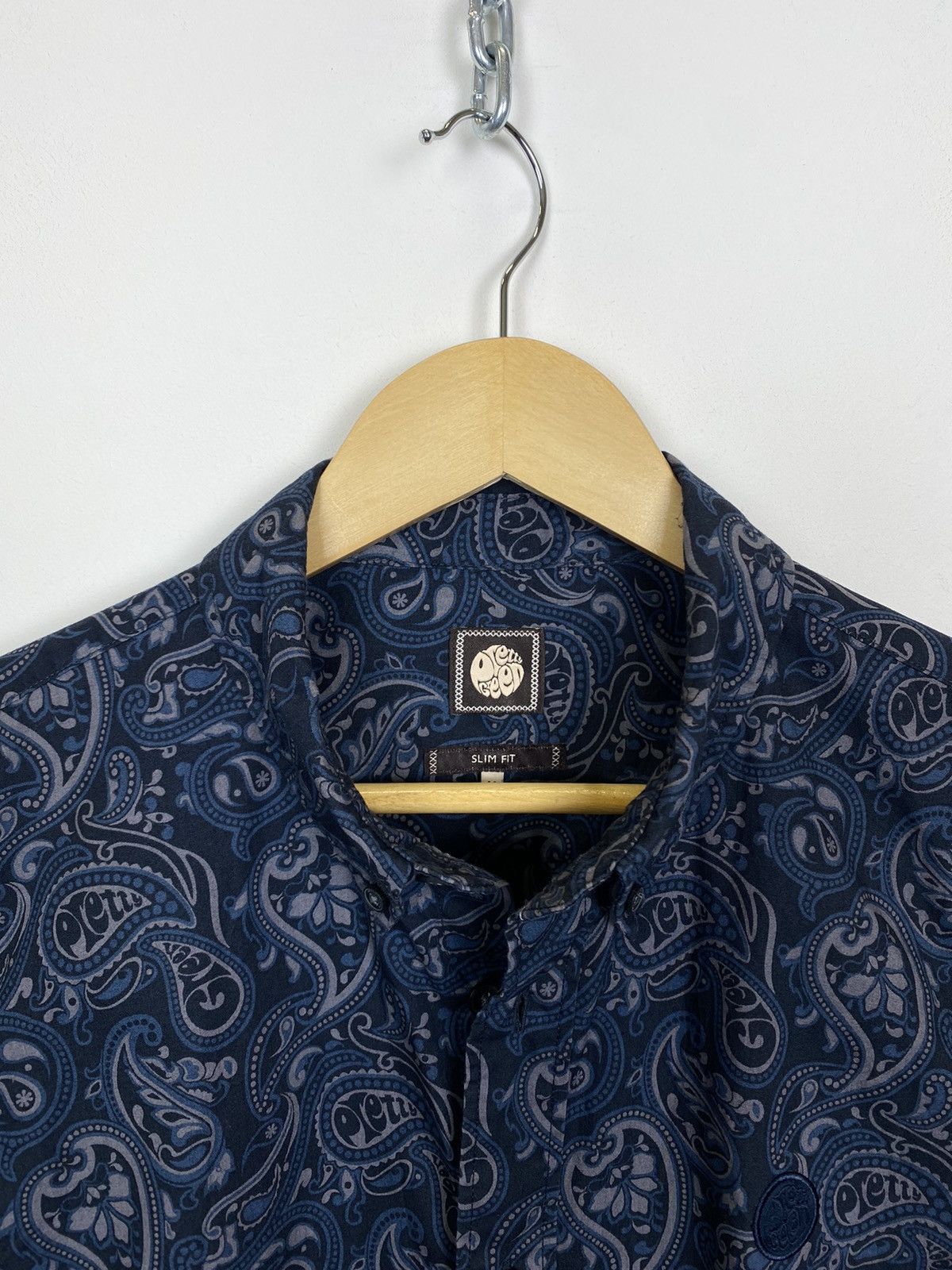 Pretty Green Pretty Green Slim Fit Shirt Buttons-Up Paisley Pattern Size US M / EU 48-50 / 2 - 5 Thumbnail