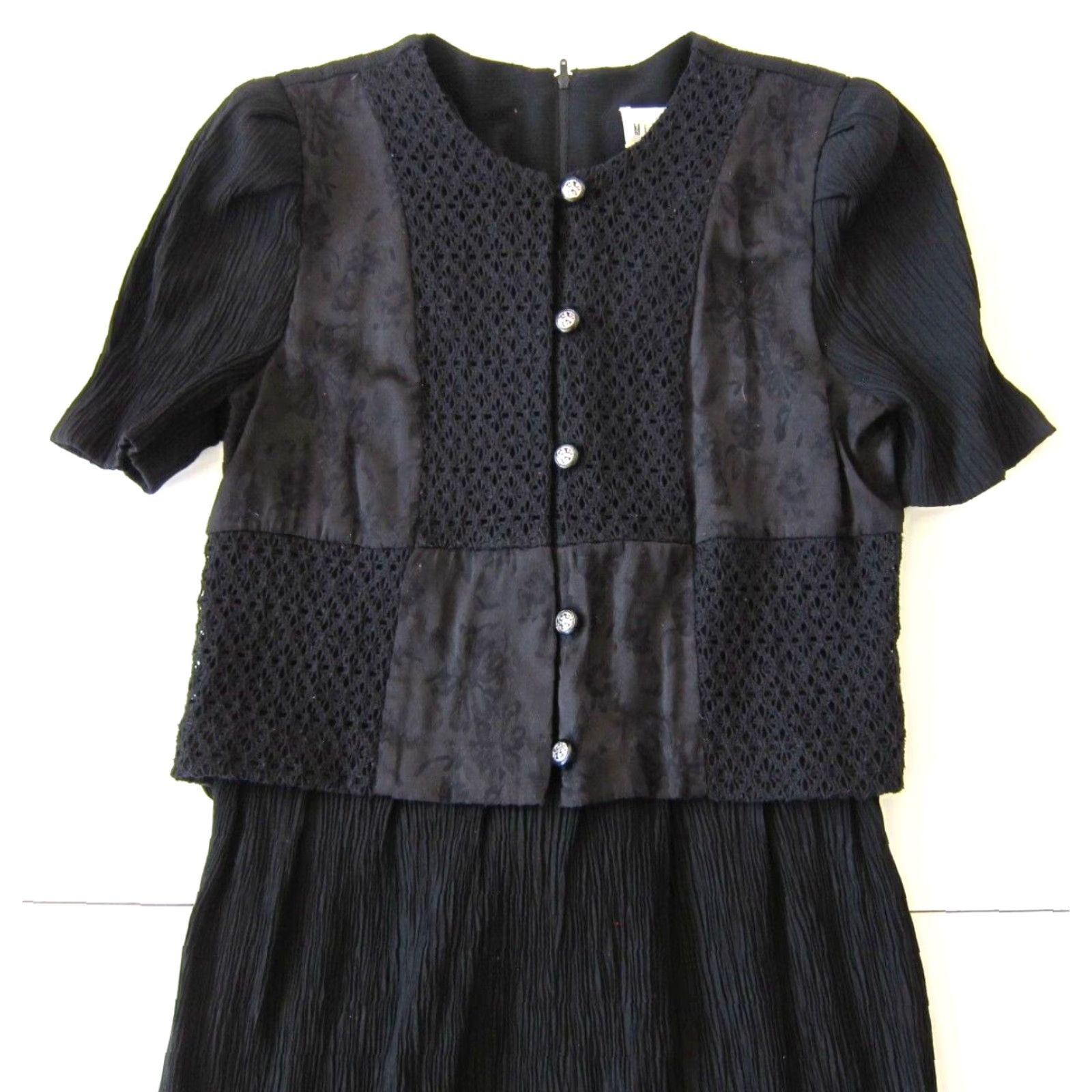 Vintage VINTAGE Miss Dorby Black Shirt Dress Small Midi Tunic Dress Size S / US 4 / IT 40 - 3 Thumbnail