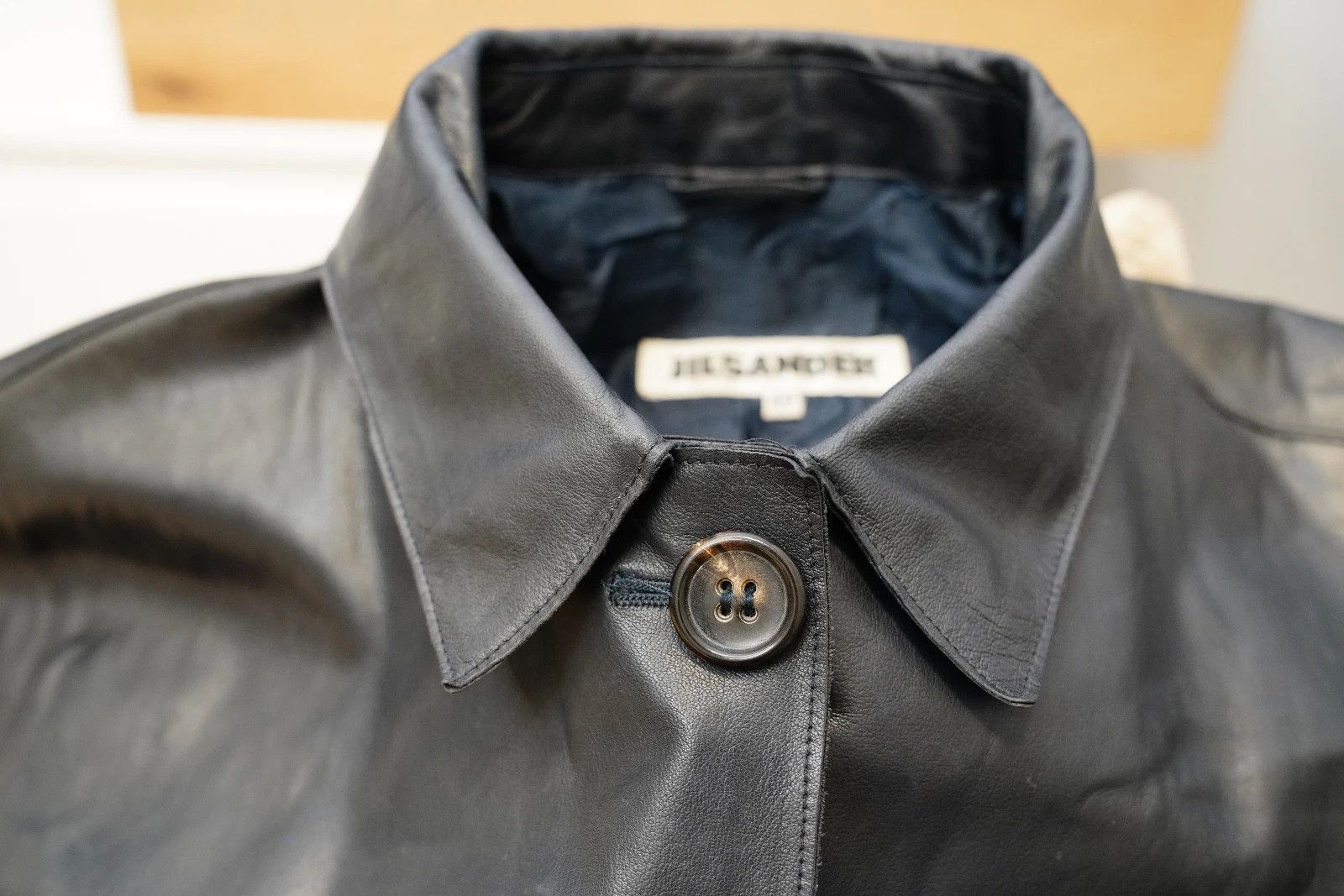 Jil Sander 1994 Lambskin Leather Coat Size 40 EU SS94