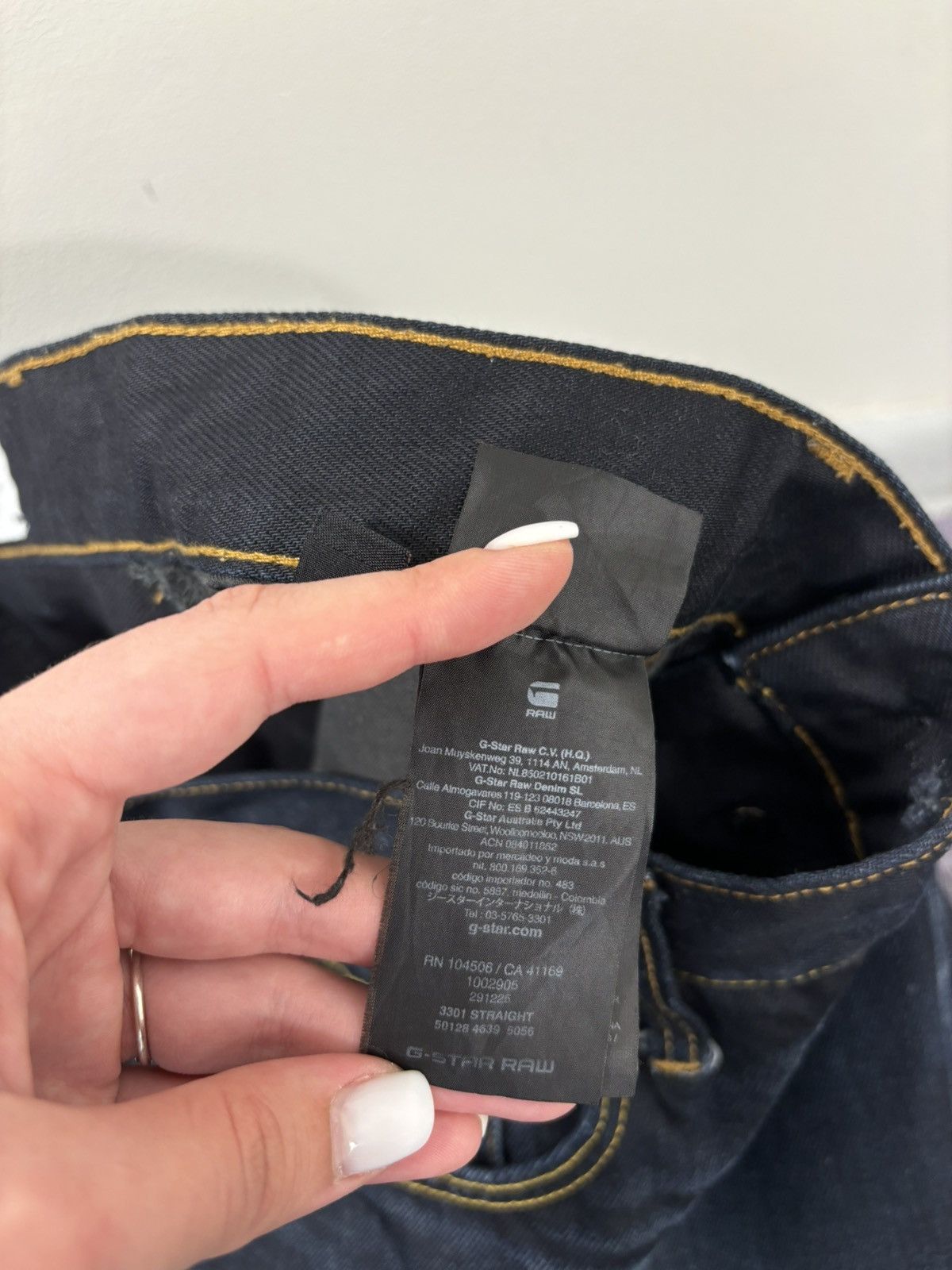 G-Star Vintage G-Star Raw Avant Garde Hype Navy Denim Biker Jeans Size US 33 - 17 Thumbnail