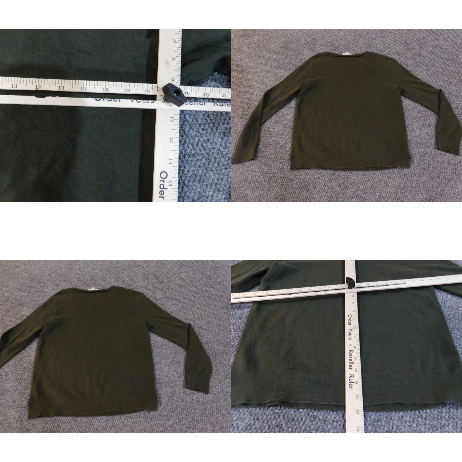 Loft LOFT Sweater Medium Green Pullover Round Neck Womens Regular Cotton Knit Stretch Knit Pattern Vintage: No Size M / US 6-8 / IT 42-44 - 8 Thumbnail