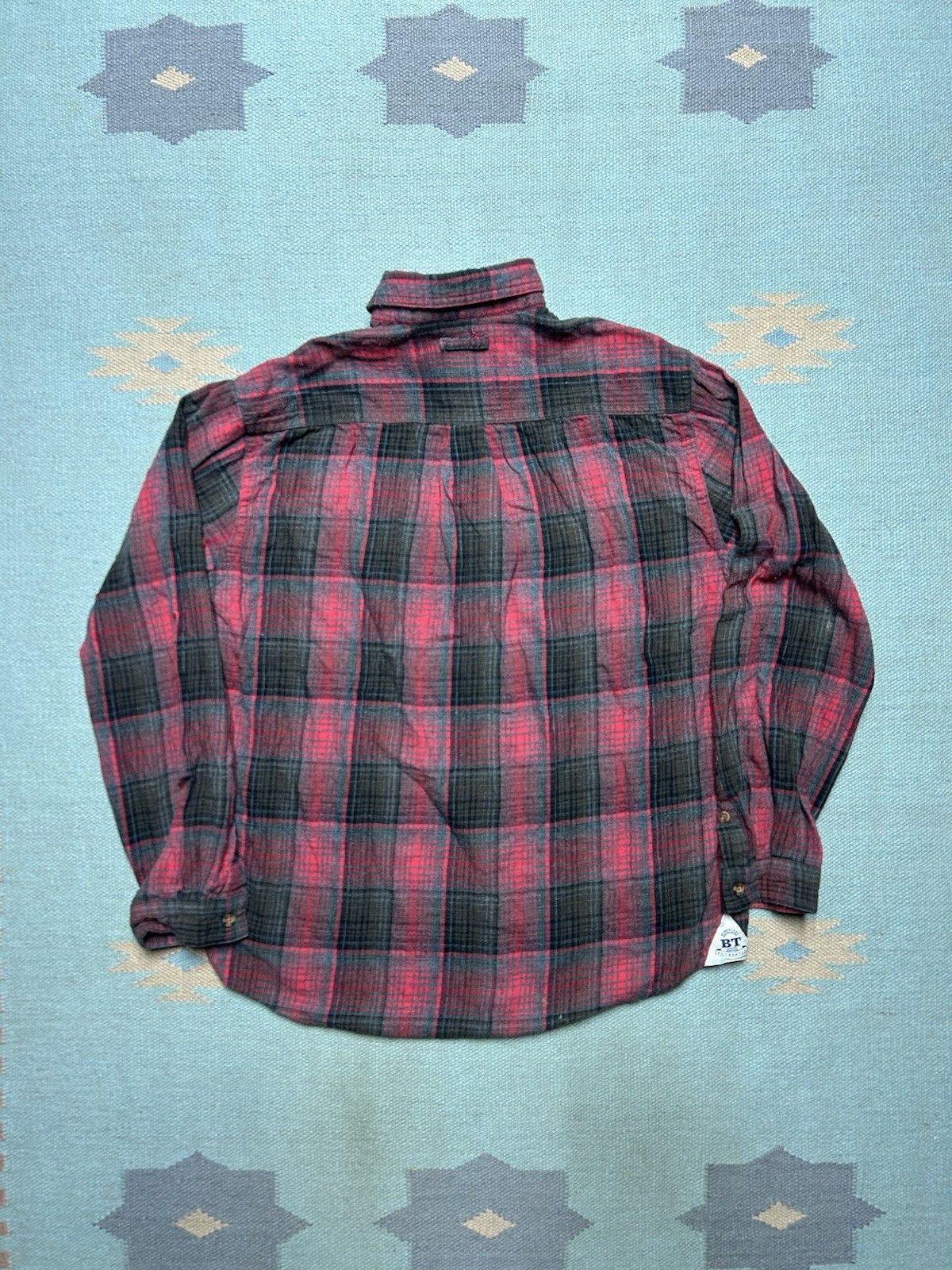 Vintage Boston traders flannel shirt shadow plaid brushed cotton L Size US L / EU 52-54 / 3 - 5 Thumbnail