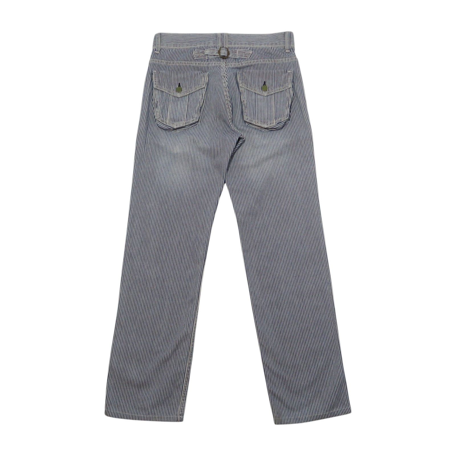 Oshkosh Vintage 70s Oshkosh Hickory Fatigue Cargo Pants Denim Size US 31 - 2 Thumbnail