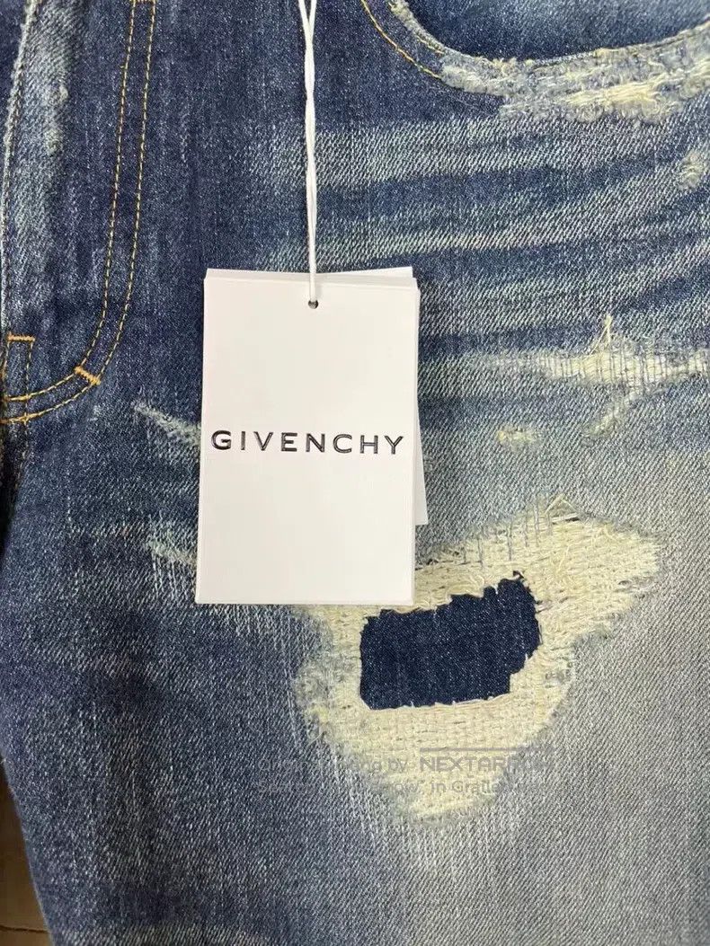 Givenchy Givenchy Blue Destroyed Washed Denim Jeans Size US 31 - 3 Thumbnail