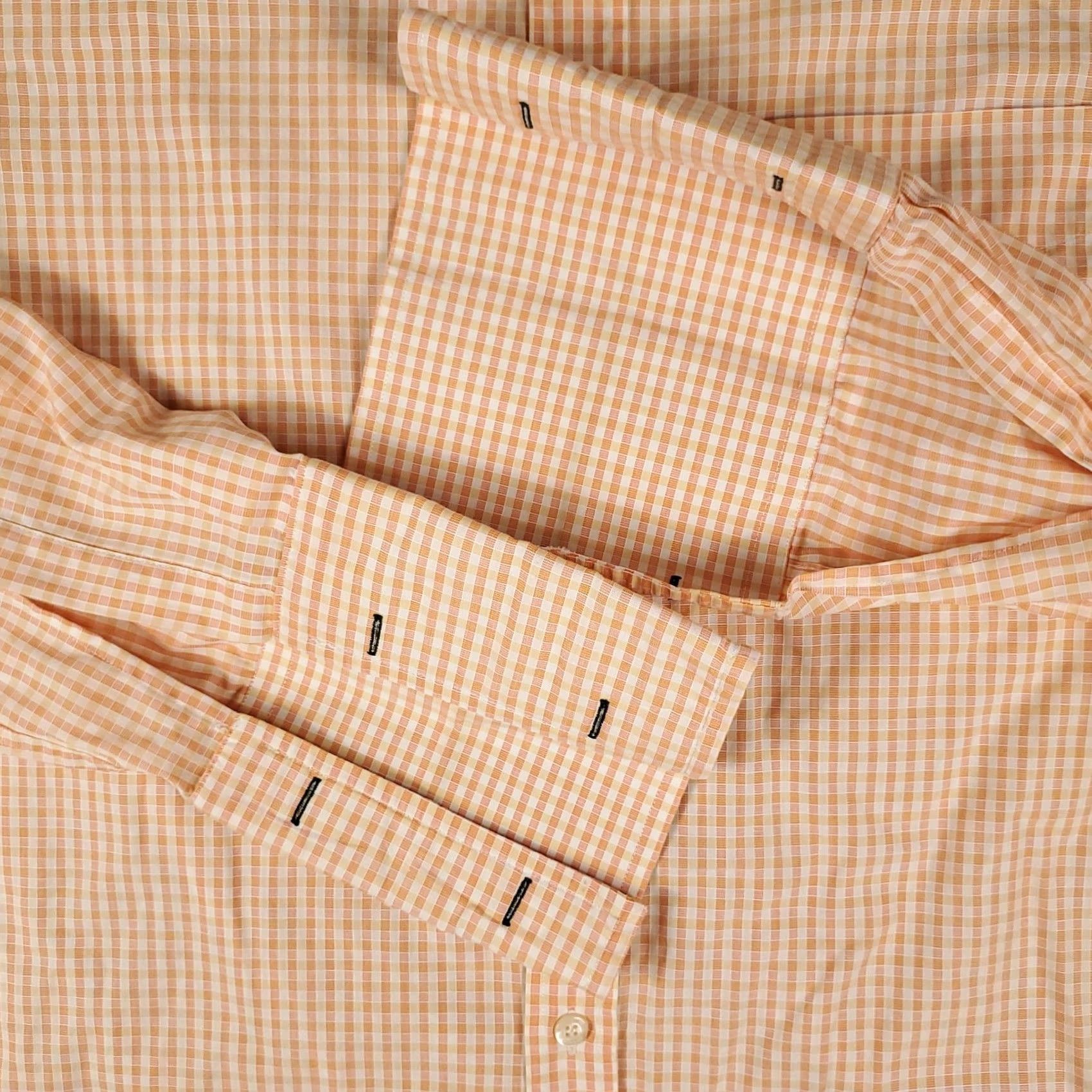 Paul Smith Paul Smith Shirt Mens 15.5 Orange Check Dress Button Collar Cuff Vintage: No Men’s Regular Long Sleeve Size 42R - 4 Thumbnail