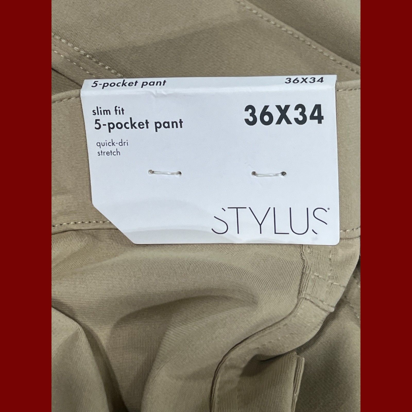 Other Stylus - Men's Slim Fit Flat Front Chino Pants - 5 Pockets - Size US 36 / EU 52 - 11 Thumbnail