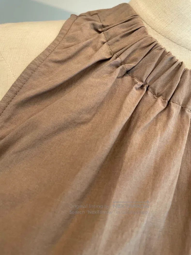 Brunello Cucinelli Brunello Cucinelli Caramel Cotton Dress Size S / US 4 / IT 40 - 8 Thumbnail